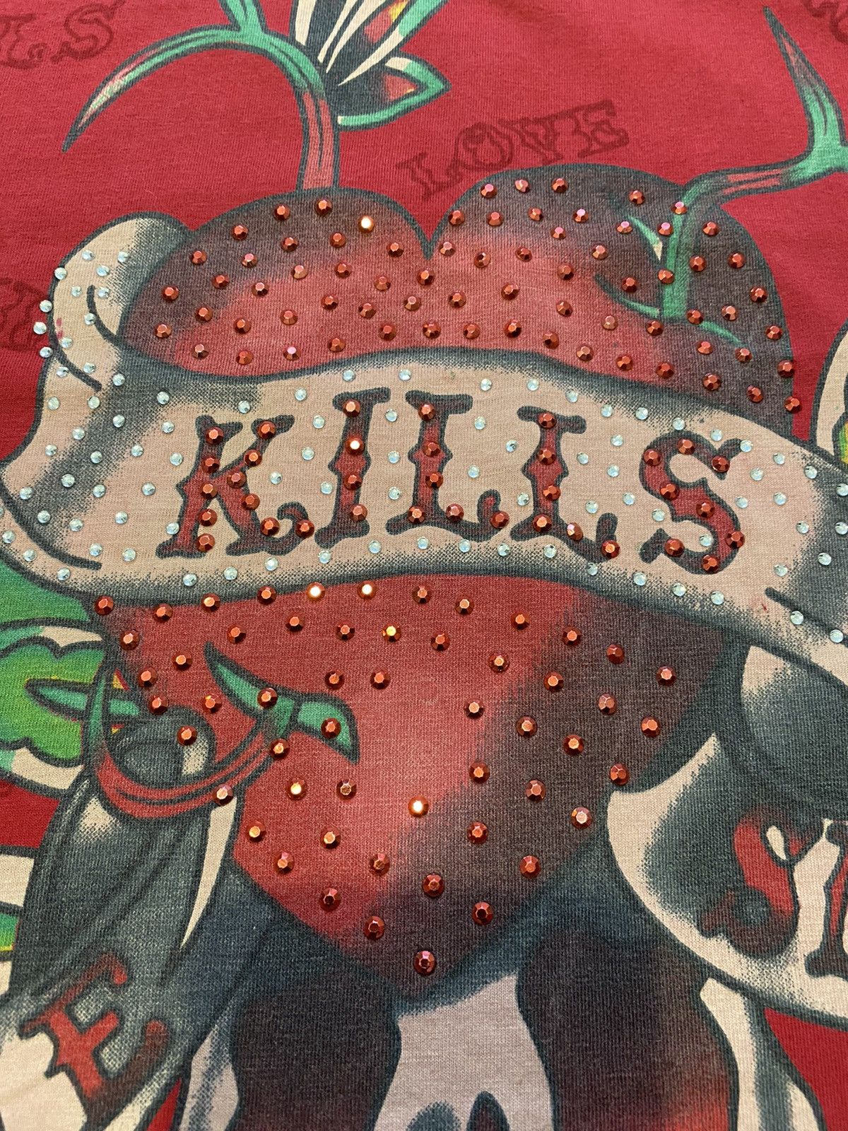 Ed Hardy Ed Hardy Love Kills Slowly Skull Graphic T-shirt Men M Red Size US M / EU 48-50 / 2 - 3 Thumbnail
