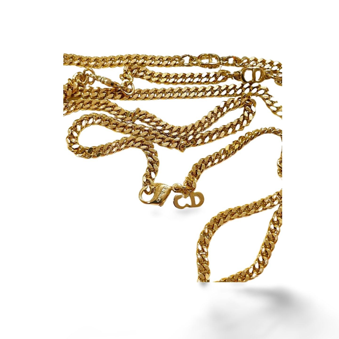 Dior MINT. Vintage Christian Dior golden chain necklace with CD Size ONE SIZE - 7 Thumbnail