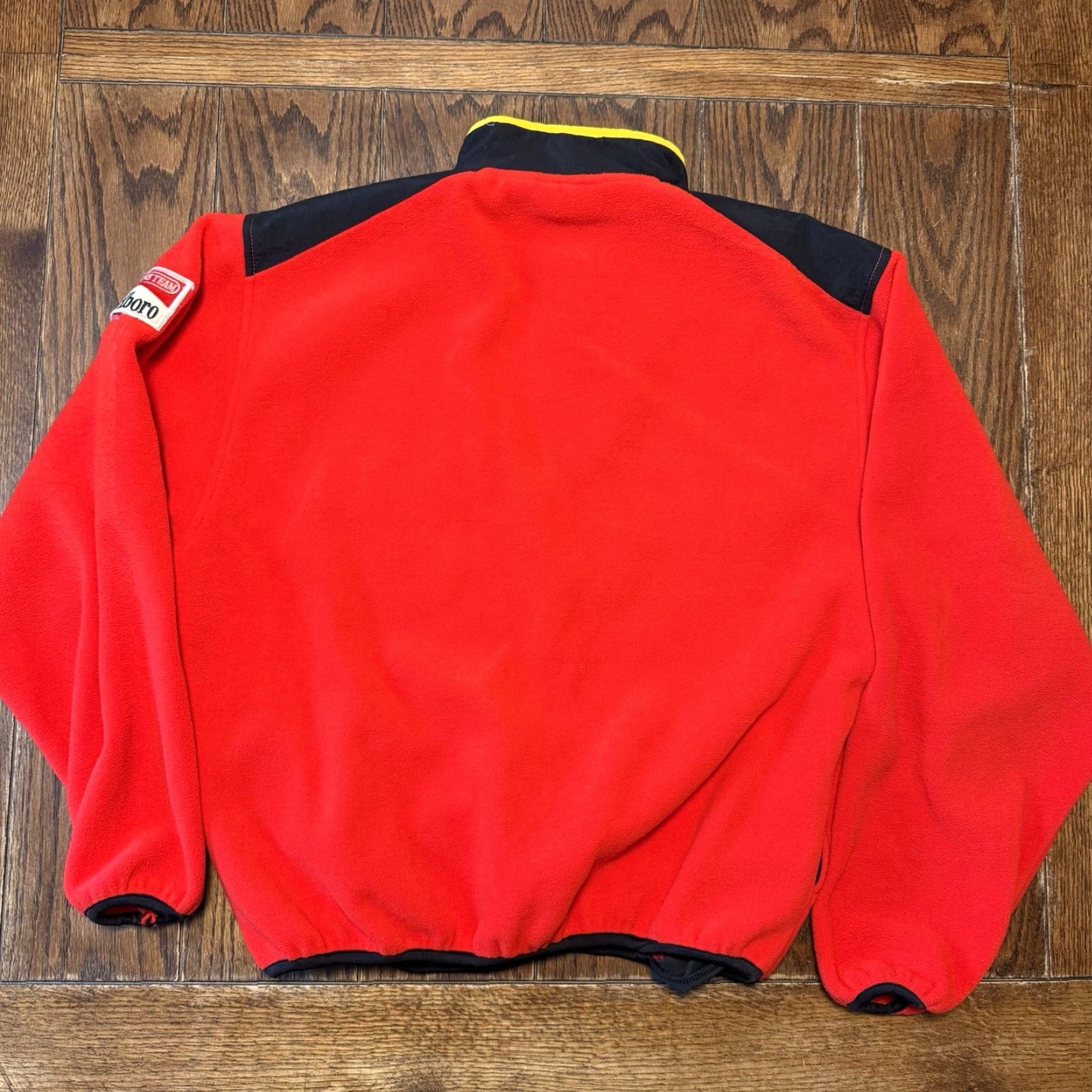 Marlboro VINTAGE Marlboro Team Adventure 1/4 Button Up Large Pullover Fleece Jacket Men Red 1990s Windbreaker Pockets Synchilla Size US L / EU 52-54 / 3 - 7 Thumbnail
