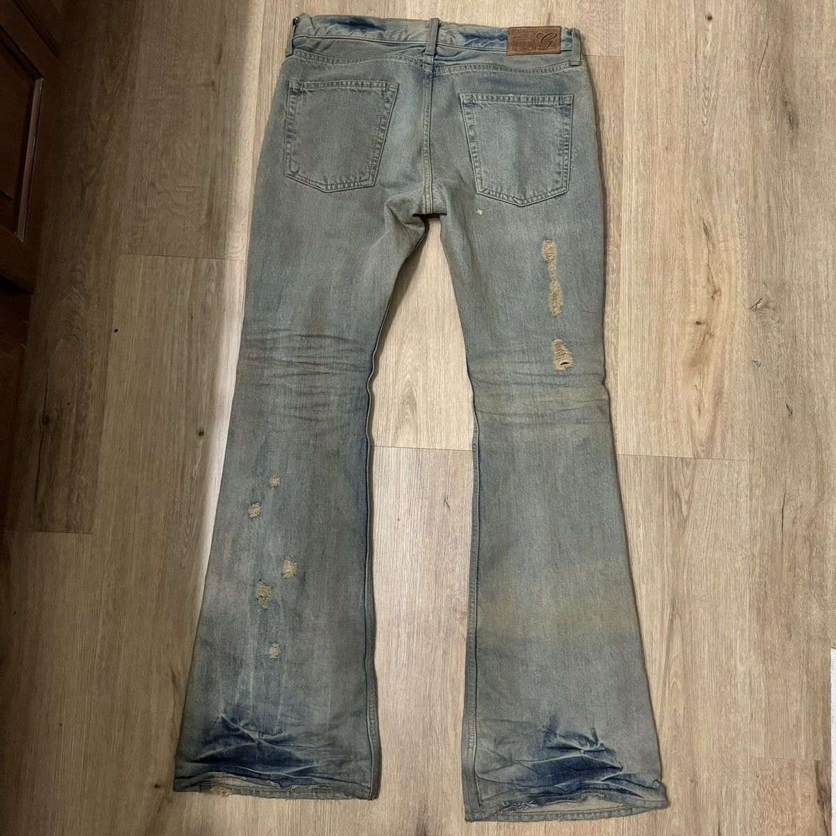 Japanese Brand GOA mudwash flare denim Size US 31 - 2 Thumbnail