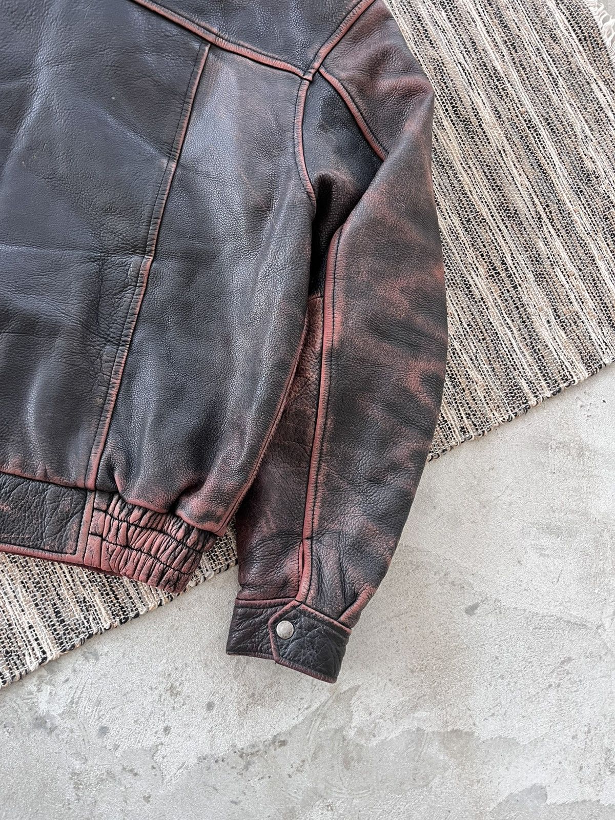 Genuine Leather Hype Vintage Coach Black Red Leather Bomber Jacket Y2K Sk8 Size US XL / EU 56 / 4 - 18 Thumbnail