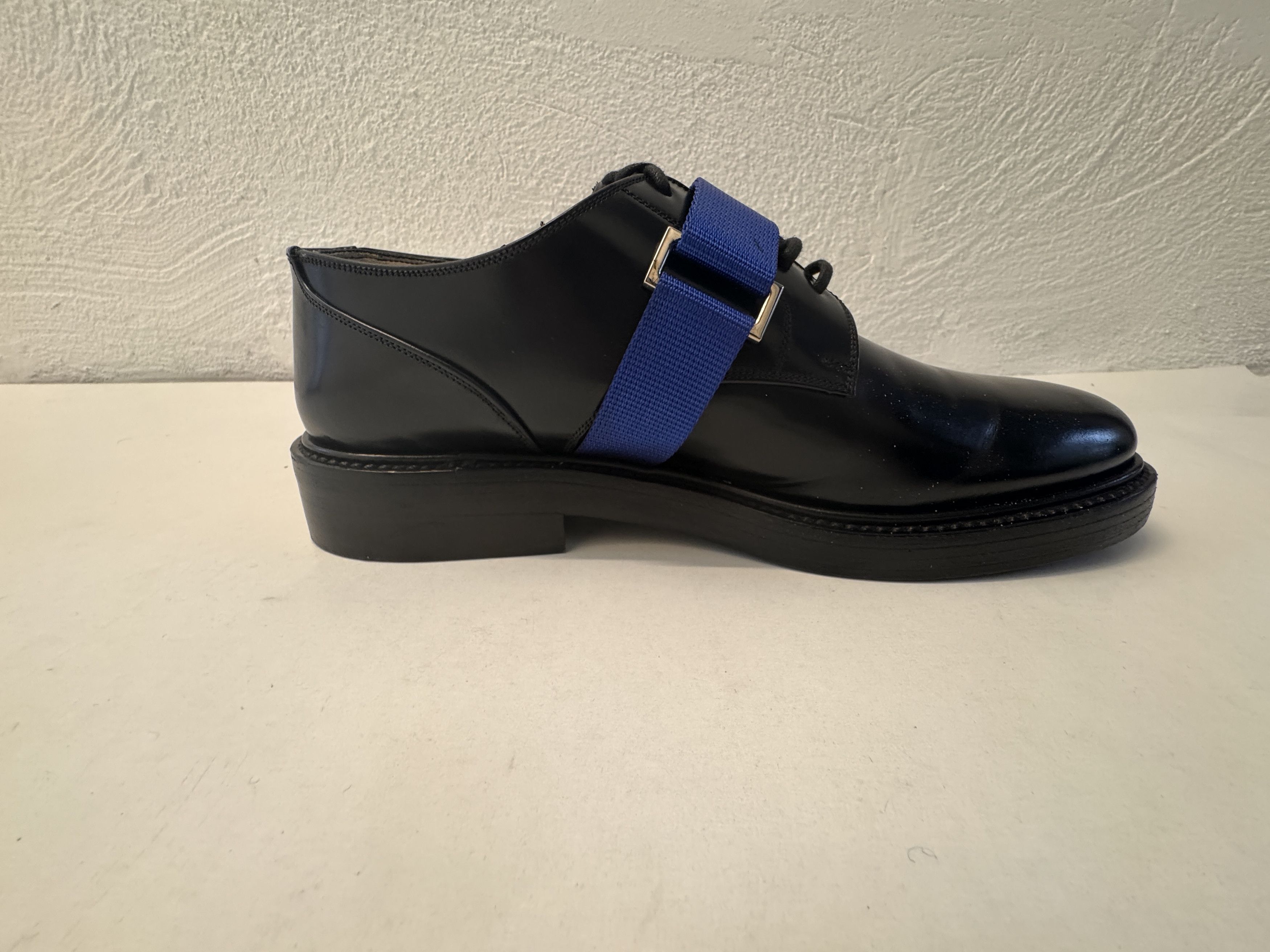 Dior DIOR HOMME H965 Derby Black Shoes with Blue belting EU39 Size US 6 / EU 39 - 4 Thumbnail