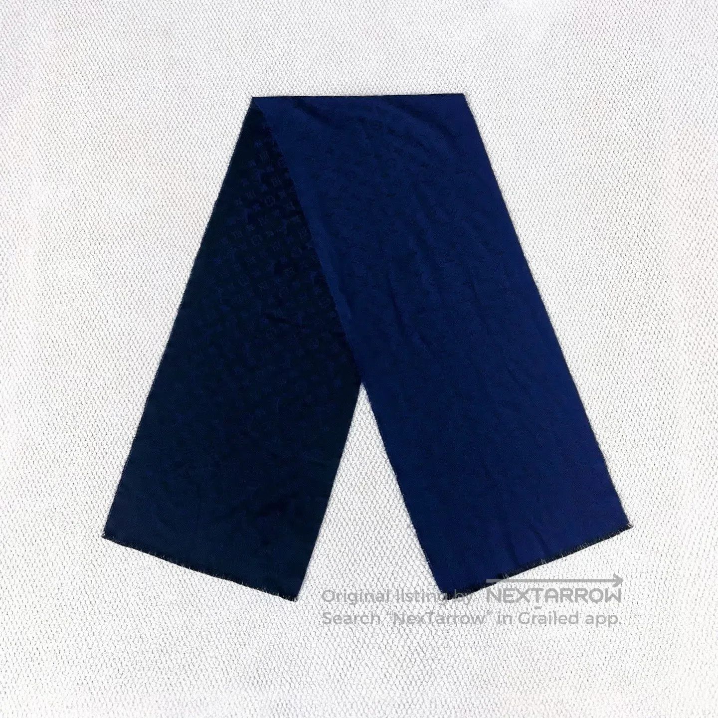 Louis Vuitton Louis Vuitton Full Print 100% Cashmere Fringe Knit Scarf| Size ONE SIZE - 2 Thumbnail