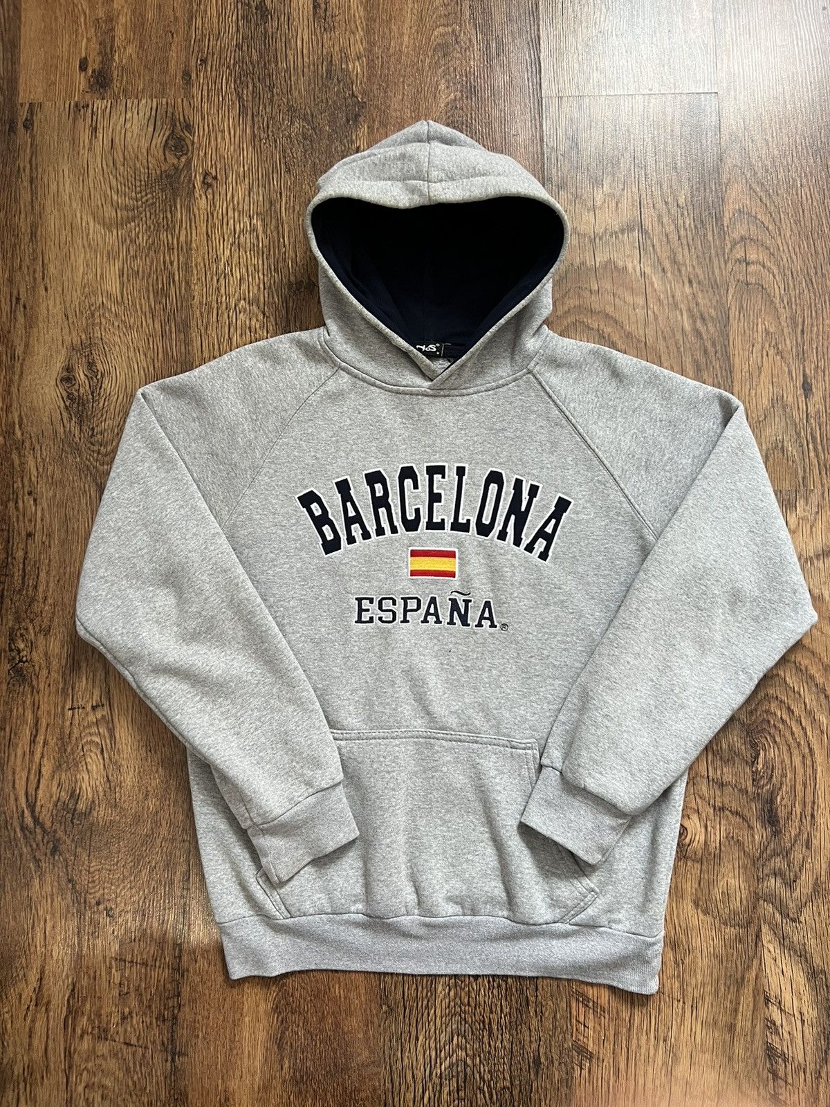 Vintage Barcelona hoodie vintage sweatshirt retro 90s y2k grey Size US M / EU 48-50 / 2 - 6 Thumbnail