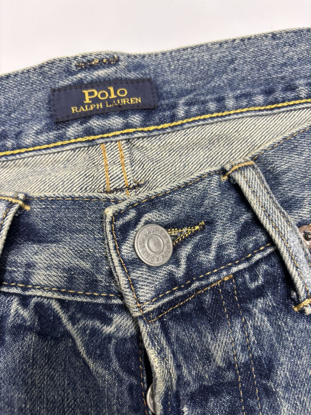Kapital 🔥POLO RALPH LAUREN BORO MUD WASH DISTRESSED DENIM JEANS Size US 34 / EU 50 - 11 Thumbnail