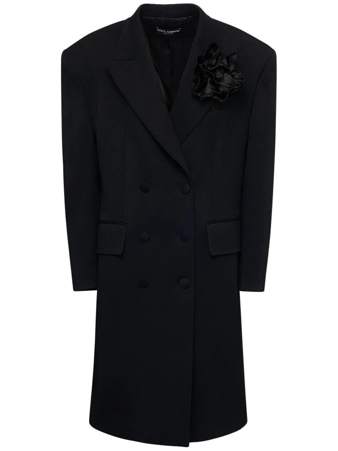 Dolce & Gabbana DOLCE&GABBANA Black Wool Coat New & Authentic Size M / US 6-8 / IT 42-44 - 1 Thumbnail