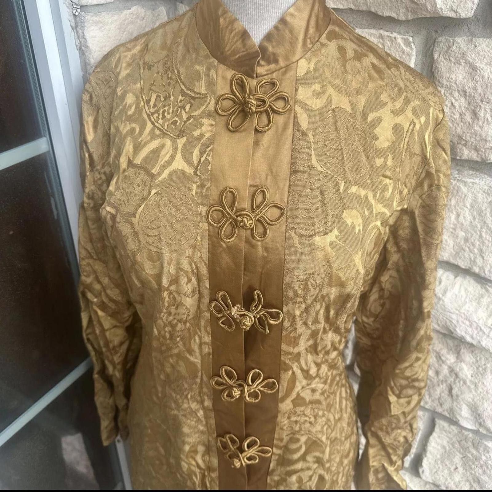 Other Gold and tan vintage Chinese-inspireddress #floral Size M / US 6-8 / IT 42-44 - 2 Thumbnail