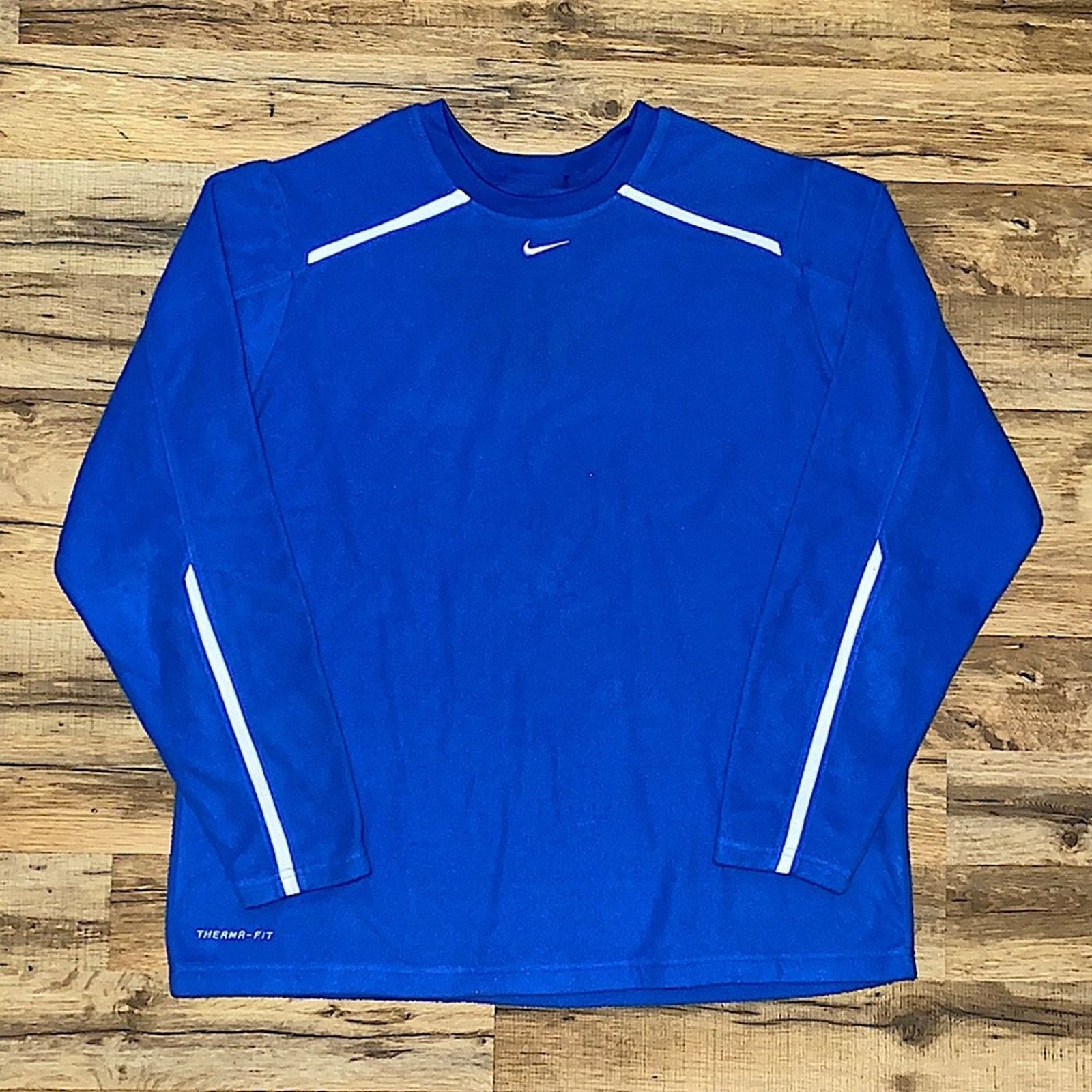 Nike 2012 center swoosh Therma-Fit fleece Nike crewneck- Size US L / EU 52-54 / 3 - 1 Thumbnail