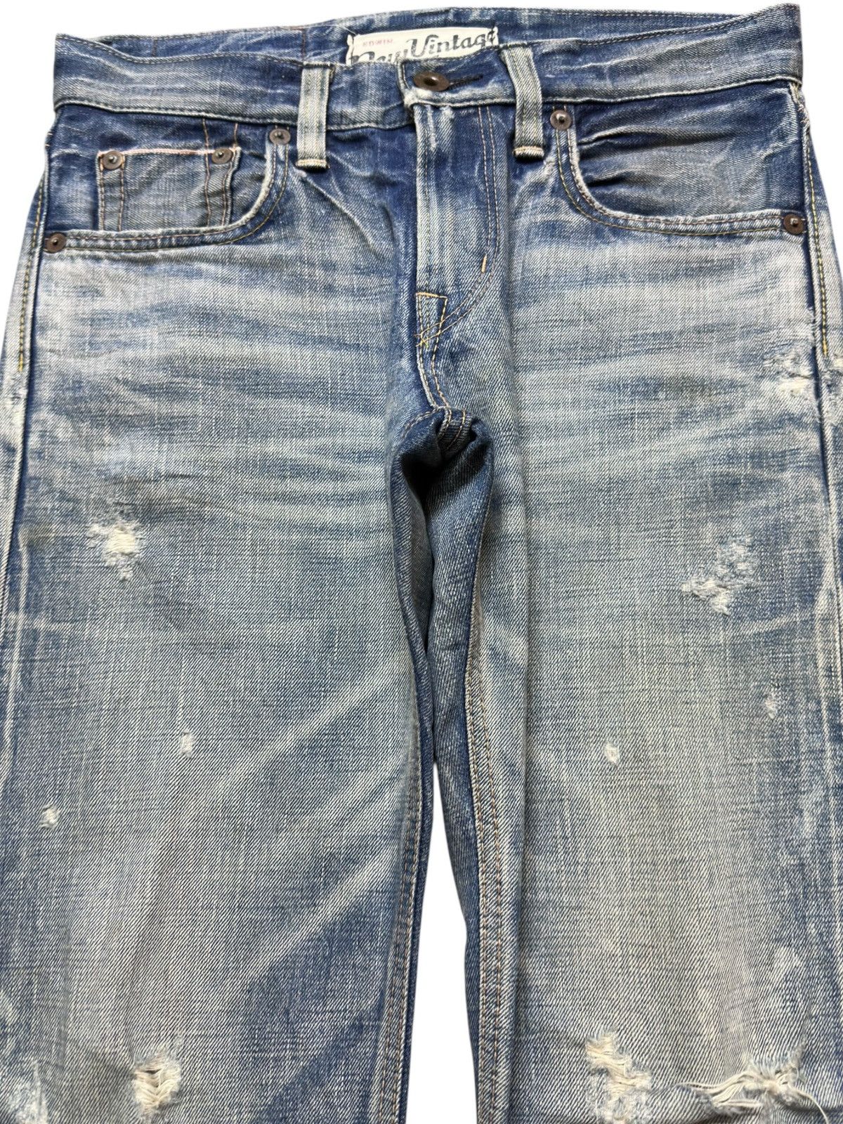 Edwin Vintage Edwin 503V Selvedge Faded Ripped Distressed Denim Size US 31 - 2 Thumbnail