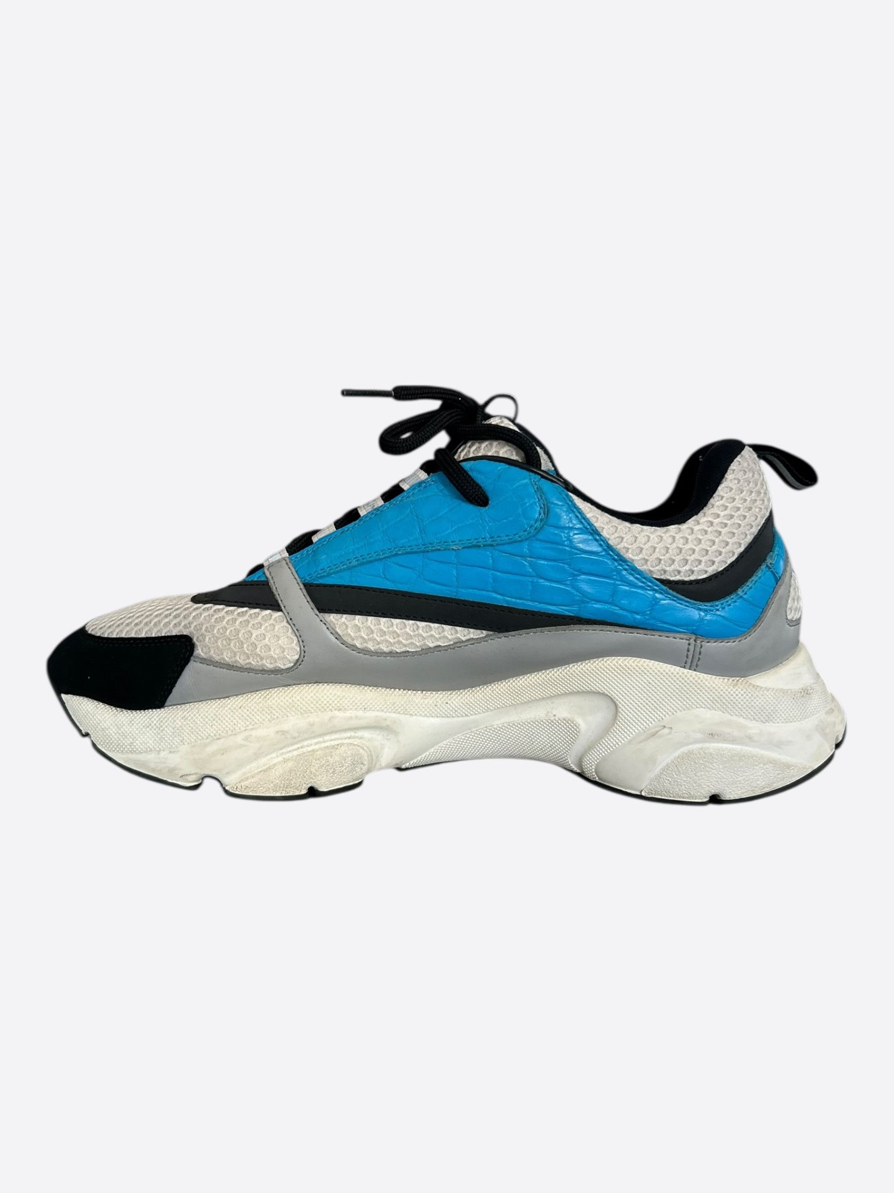 Dior Dior Blue & White Crocodile B22 Sneakers Size US 12 / EU 45 - 6 Thumbnail