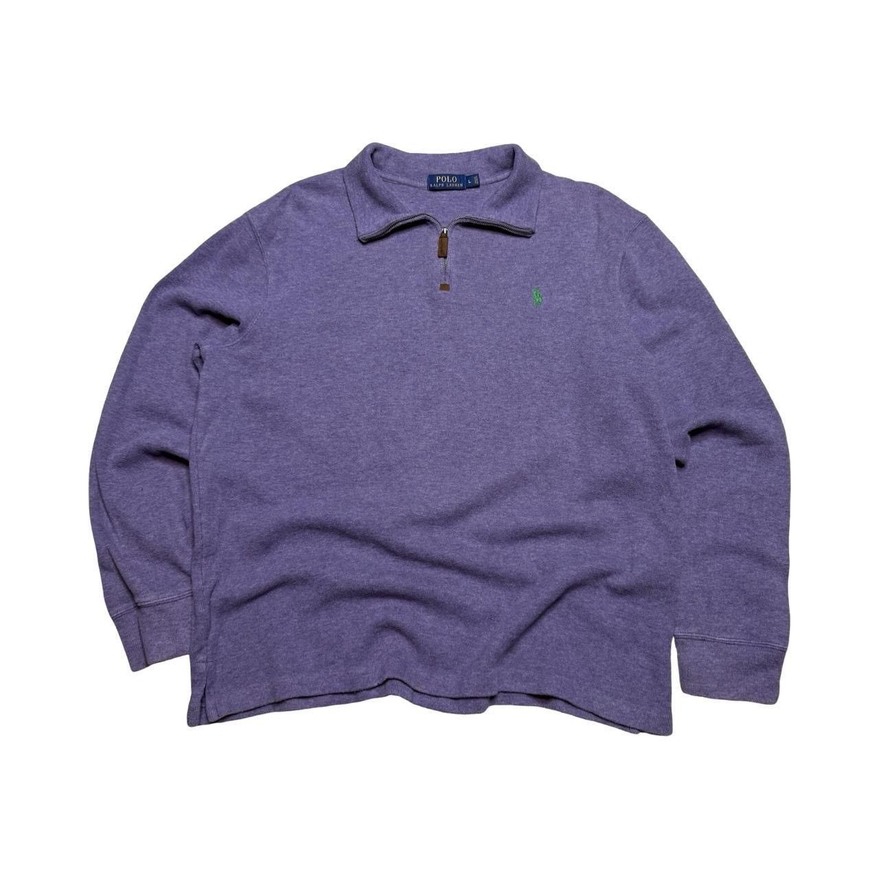 Vintage Vintage Polo Ralph Lauren Quarter Zip Sweater Size US L / EU 52-54 / 3 - 1 Thumbnail
