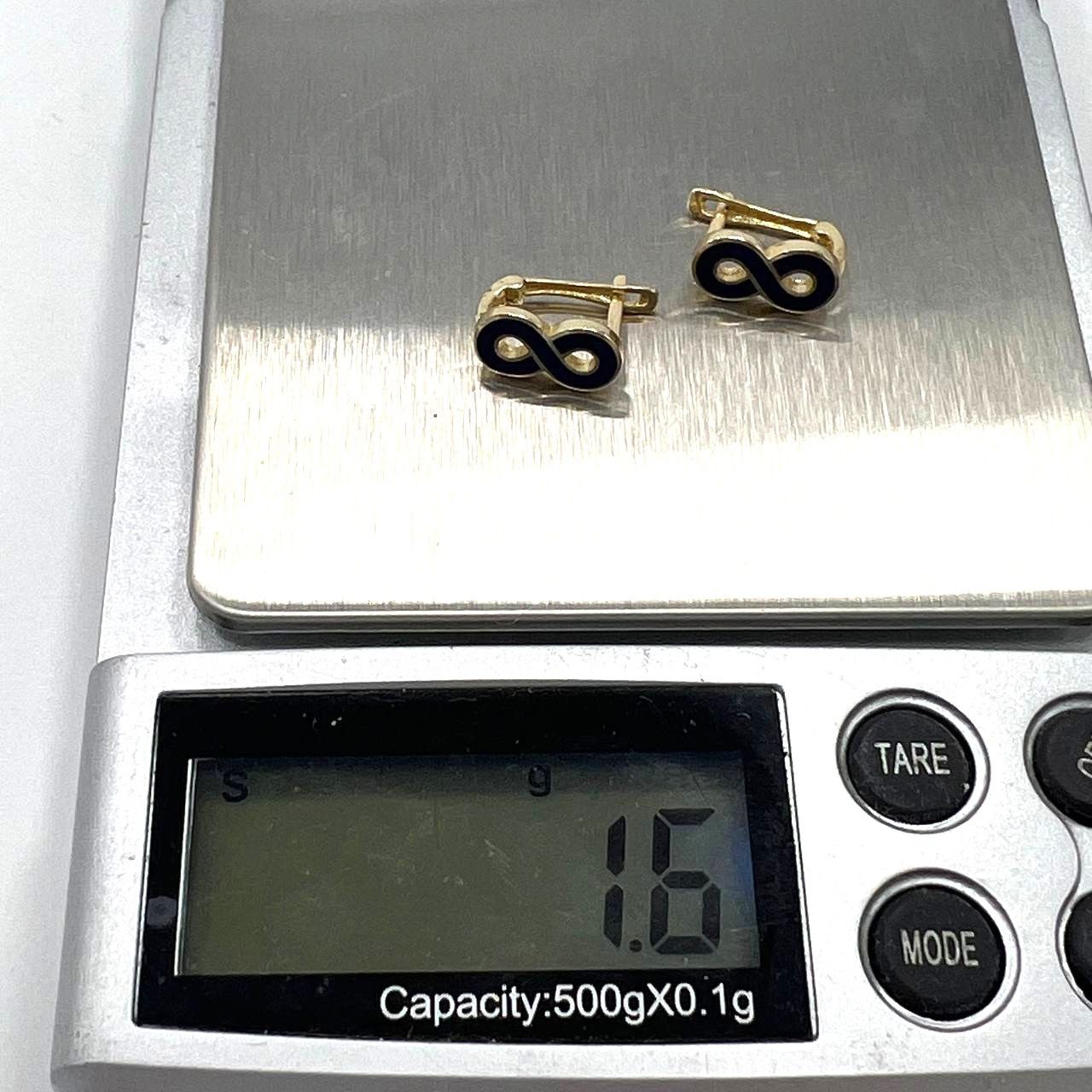 Other 14K Gold Infinity Earrings with Elegant Black Accents Size ONE SIZE - 6 Thumbnail