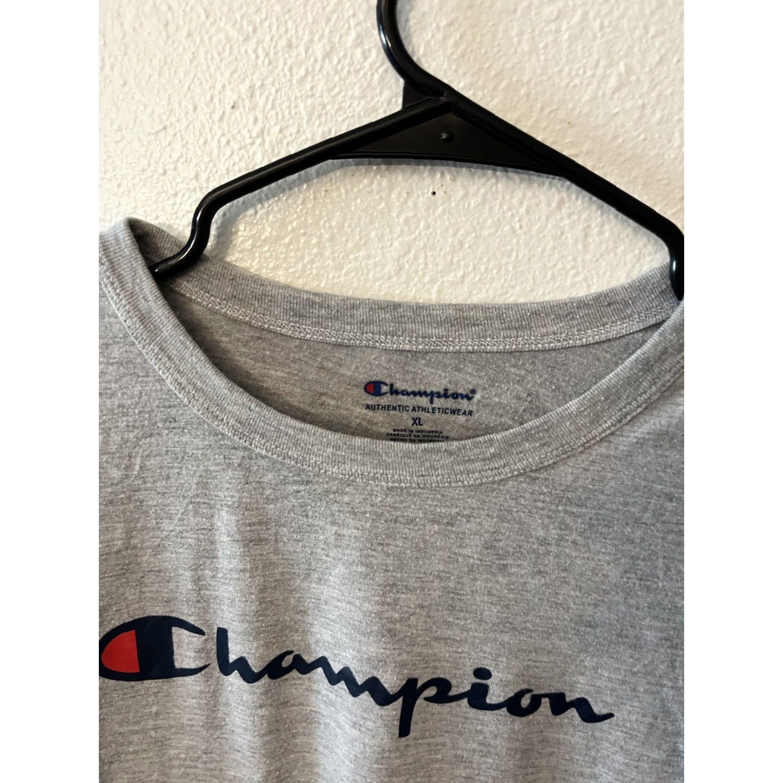 Champion Champion Tie-Front Tee Womens XL T-Shirt Short Sleeve Gray Ring Spun Script Logo Activewear Shirt Women XL Gray Logo Tie Front Tee Size XL / US 12-14 / IT 48-50 - 2 Thumbnail