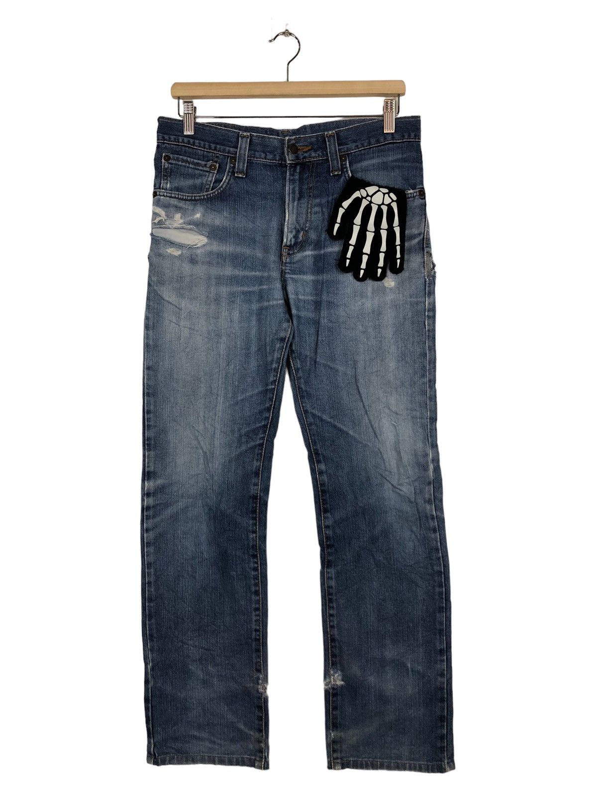 Japanese Brand 🔥90’s VINTAGE DENIM JEANS DISTRESSED DESIGN EDWIN JAPAN Size US 30 / EU 46 - 1 Thumbnail