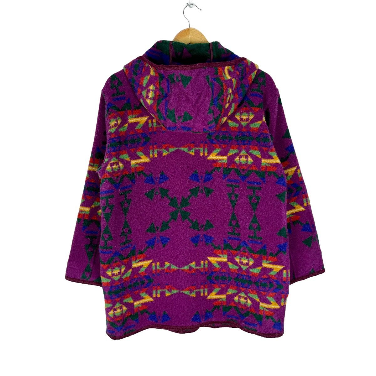 Benetton ⚡️UNITED COLORS OF BENETTON HOODIE FUR NAVAJO JACKET Size M / US 6-8 / IT 42-44 - 8 Thumbnail