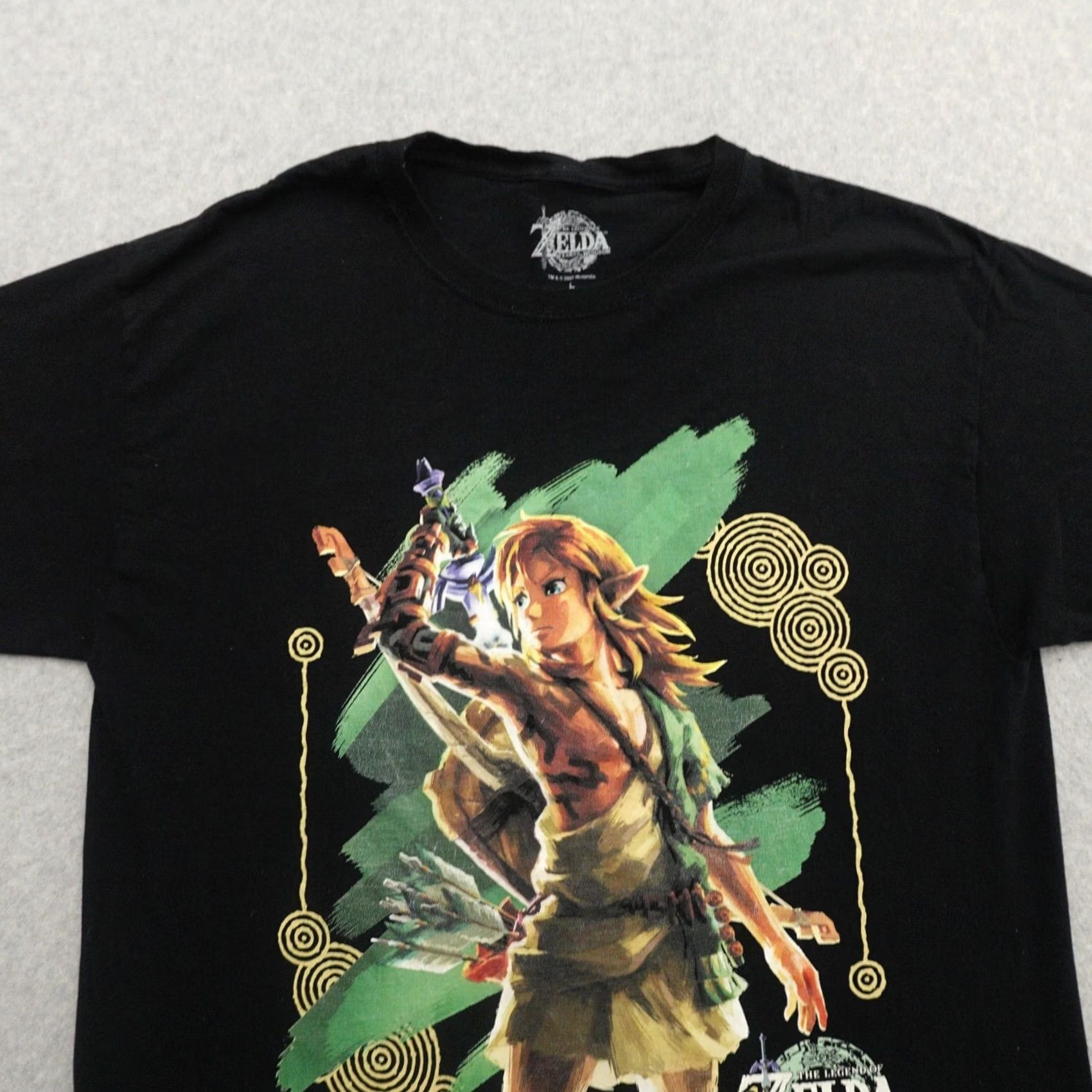 Nintendo Legend of Zelda Tshirt Adult Large Tears of the Kingdom Drawing Sword Black Size US L / EU 52-54 / 3 - 6 Thumbnail