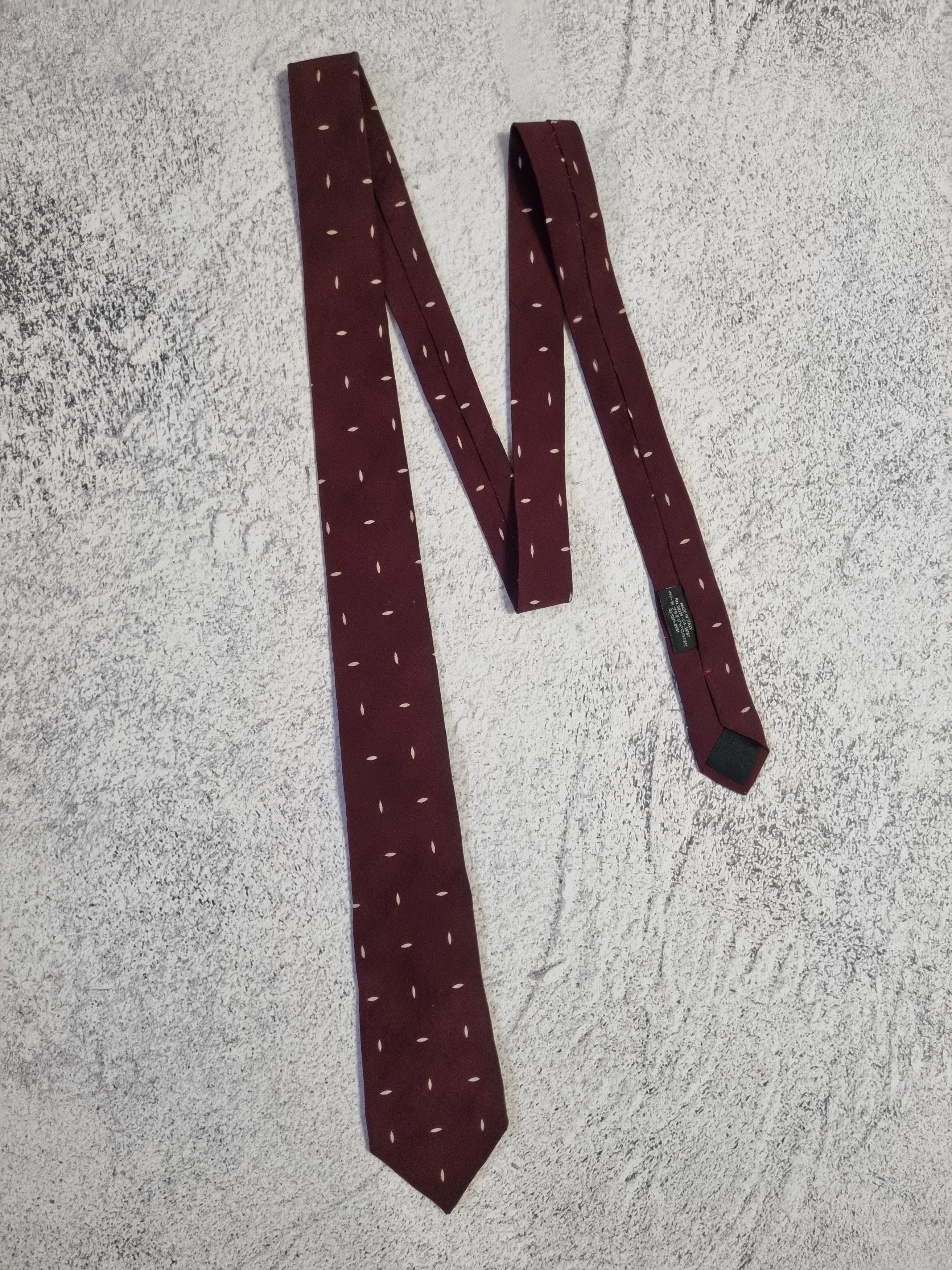 Prada Prada Milano Burgundy Silk Tie Size ONE SIZE - 2 Thumbnail