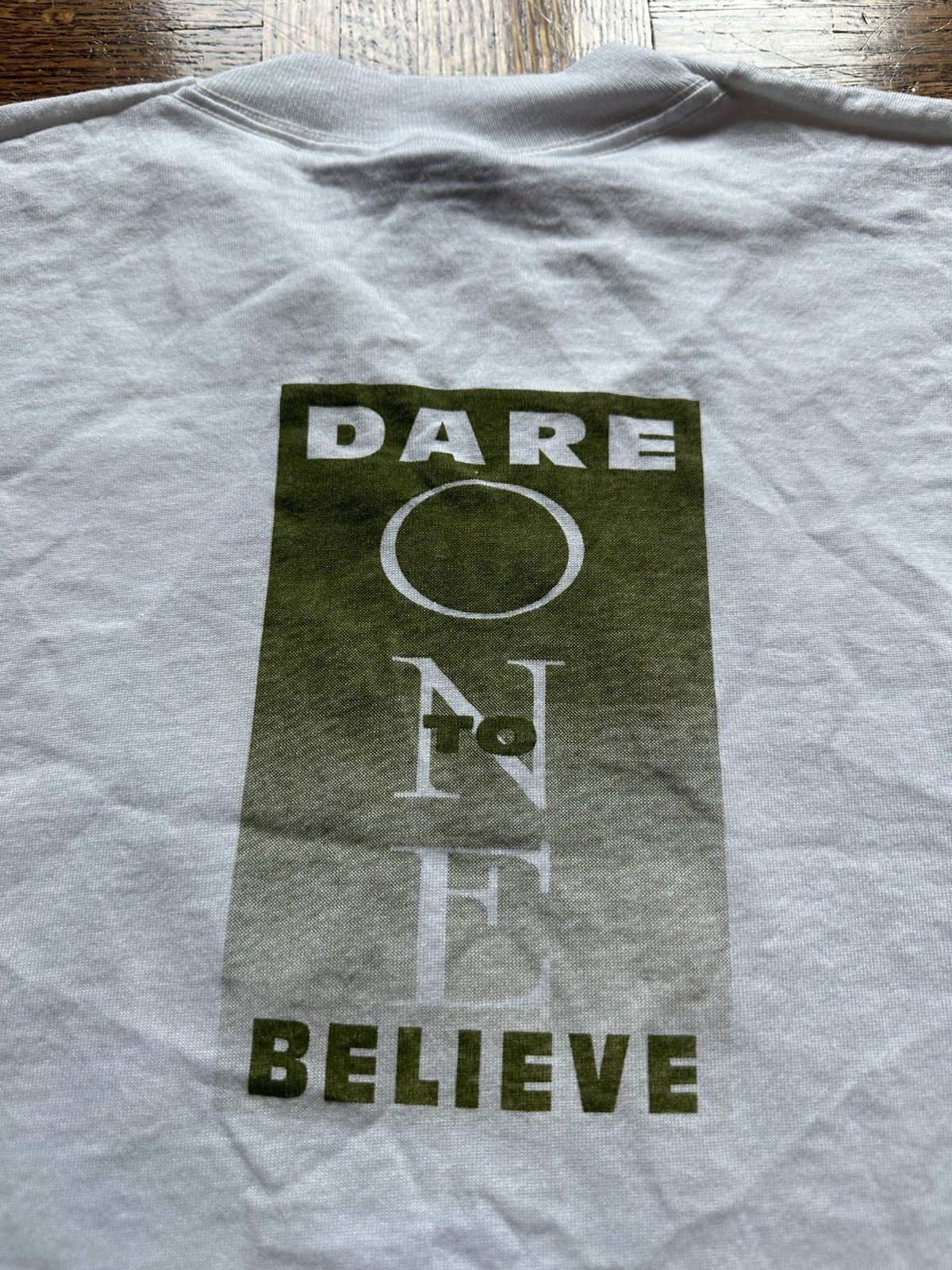 Vintage Vintage 90s One Dare to Believe Graphic Band Album Promo Tee Size US XL / EU 56 / 4 - 5 Thumbnail