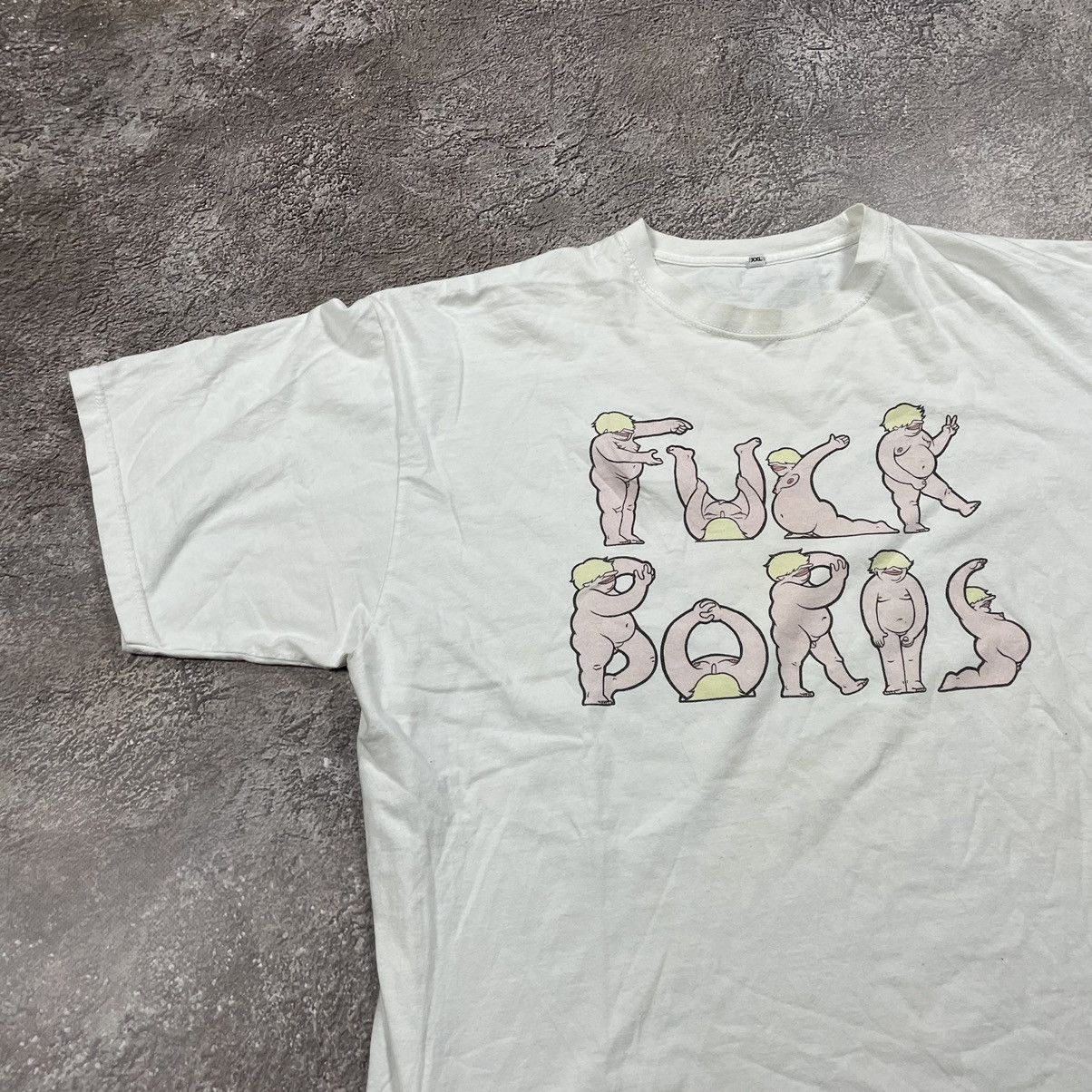 Vintage Vintage 90s Absurd Graphic Tee Sun Faded Skate Cream XXL Size US XXL / EU 58 / 5 - 5 Thumbnail