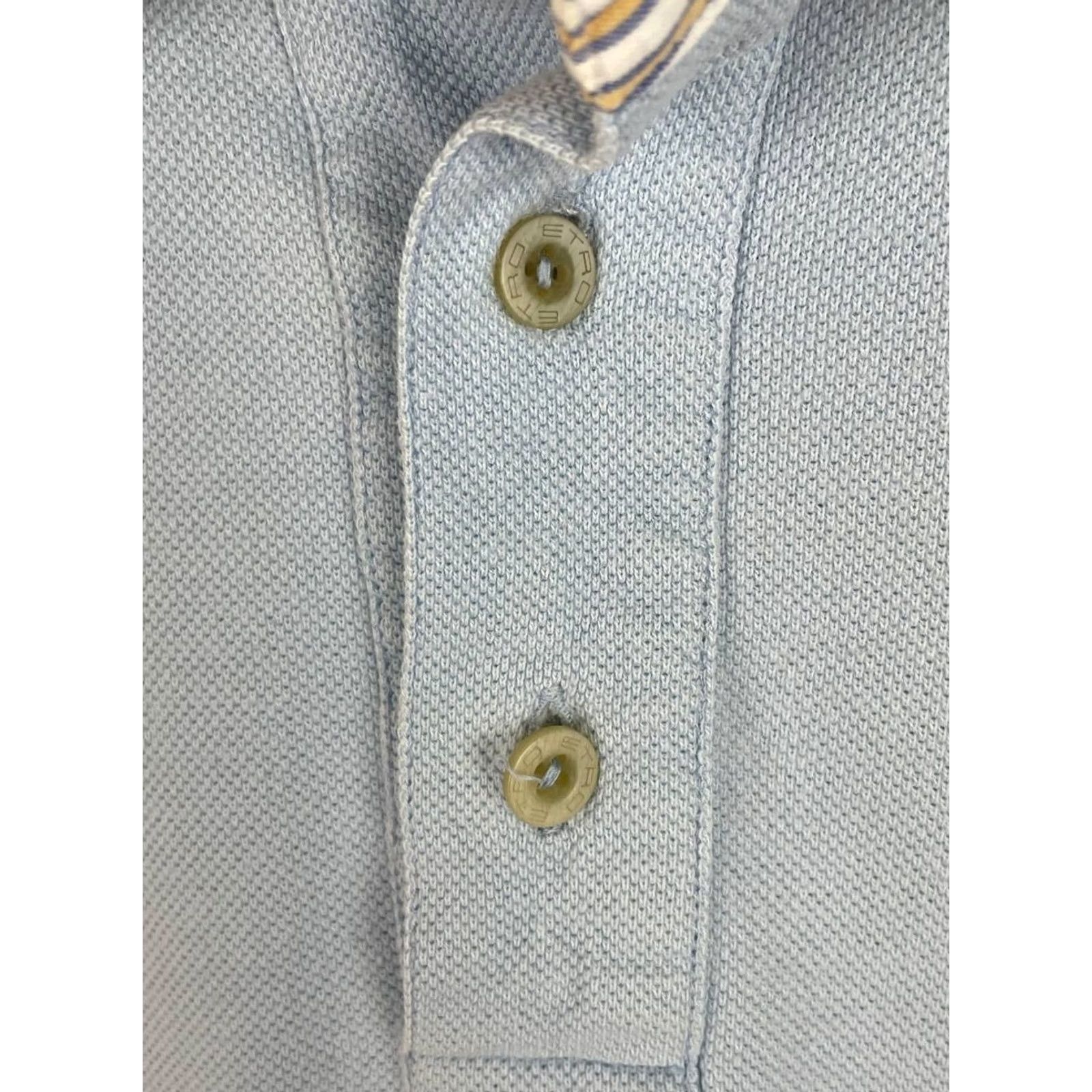 Etro Etro Milano Polo Shirt Mens Size M Blue Cotton Short Sleeve Slim Fit Size US M / EU 48-50 / 2 - 5 Thumbnail