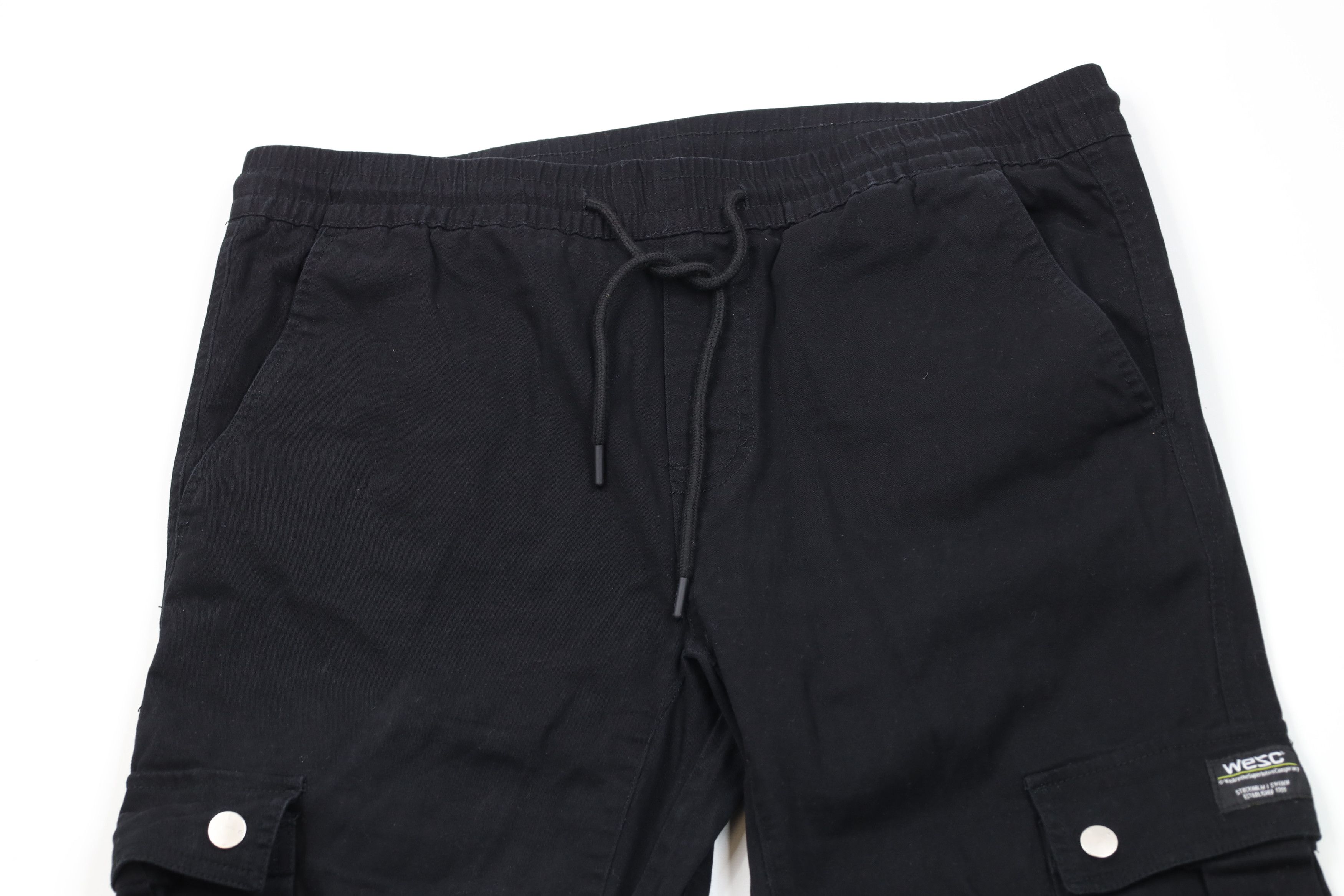 Vintage × WeSC WESC Streetwear Cuffed Cargo Joggers Jogger Pants Black Size US 36 / EU 52 - 2 Thumbnail