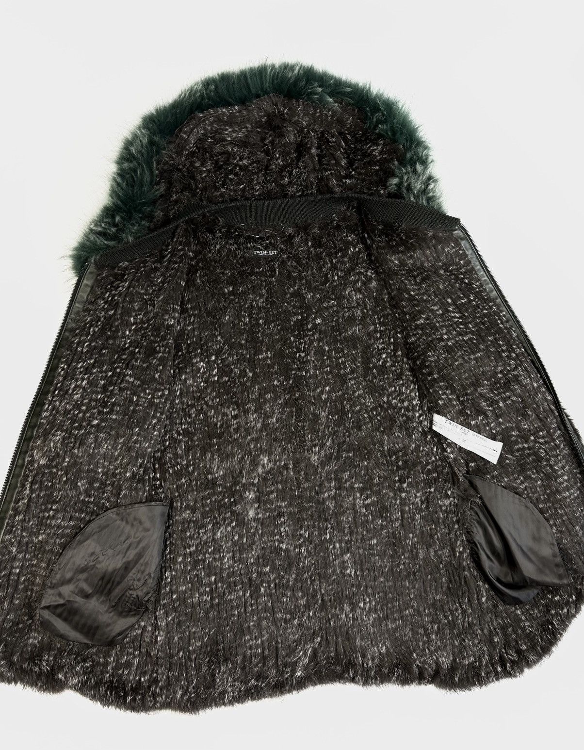 TWINSET × Vintage rare Twin Set Simona Barbieri Fur Cardi Coat Avant Garde Size M / US 6-8 / IT 42-44 - 6 Thumbnail