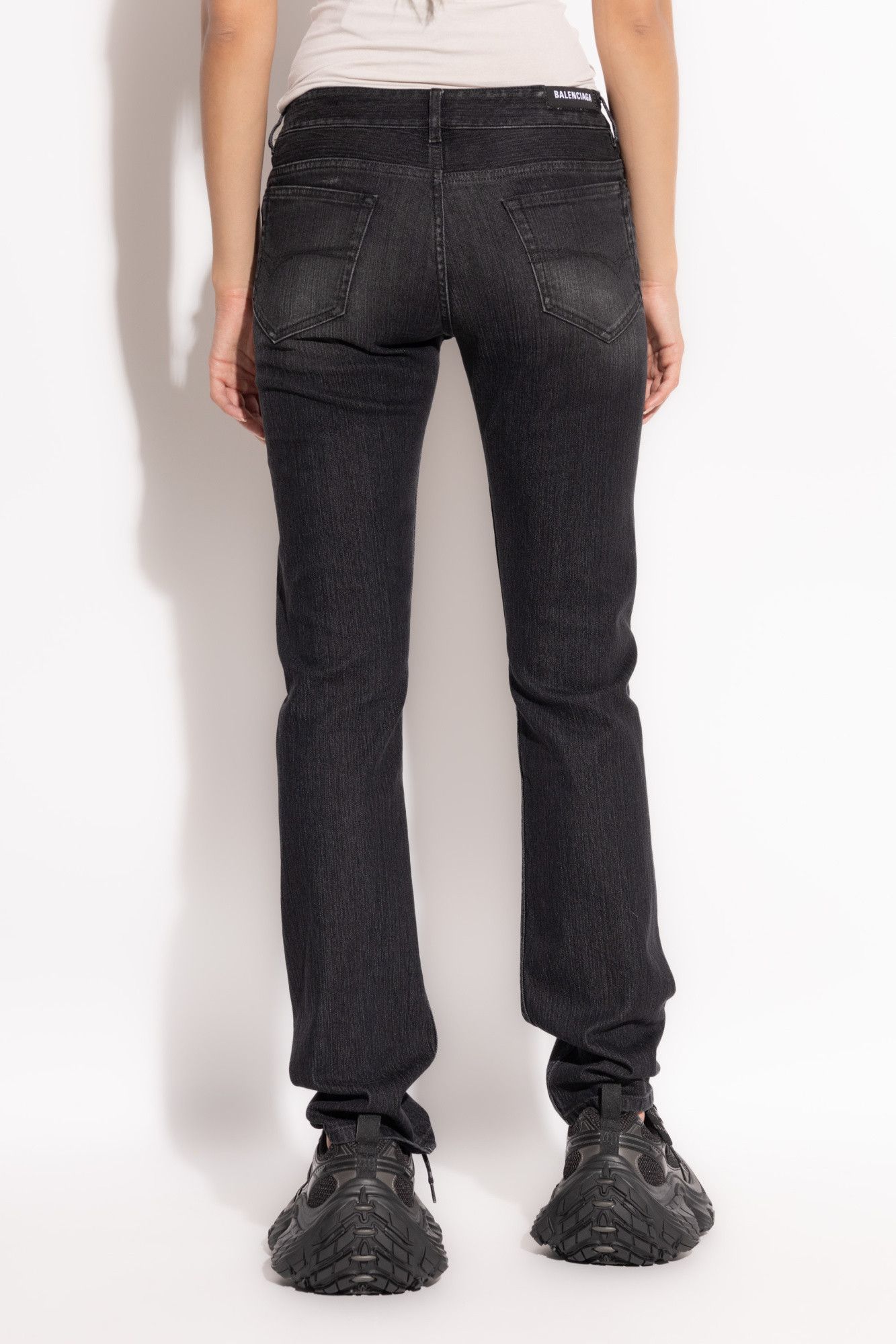Balenciaga o1la1rc1a1125 Low Waist Seamless Pants in Black Size 26" / US 2 / IT 38 - 4 Thumbnail