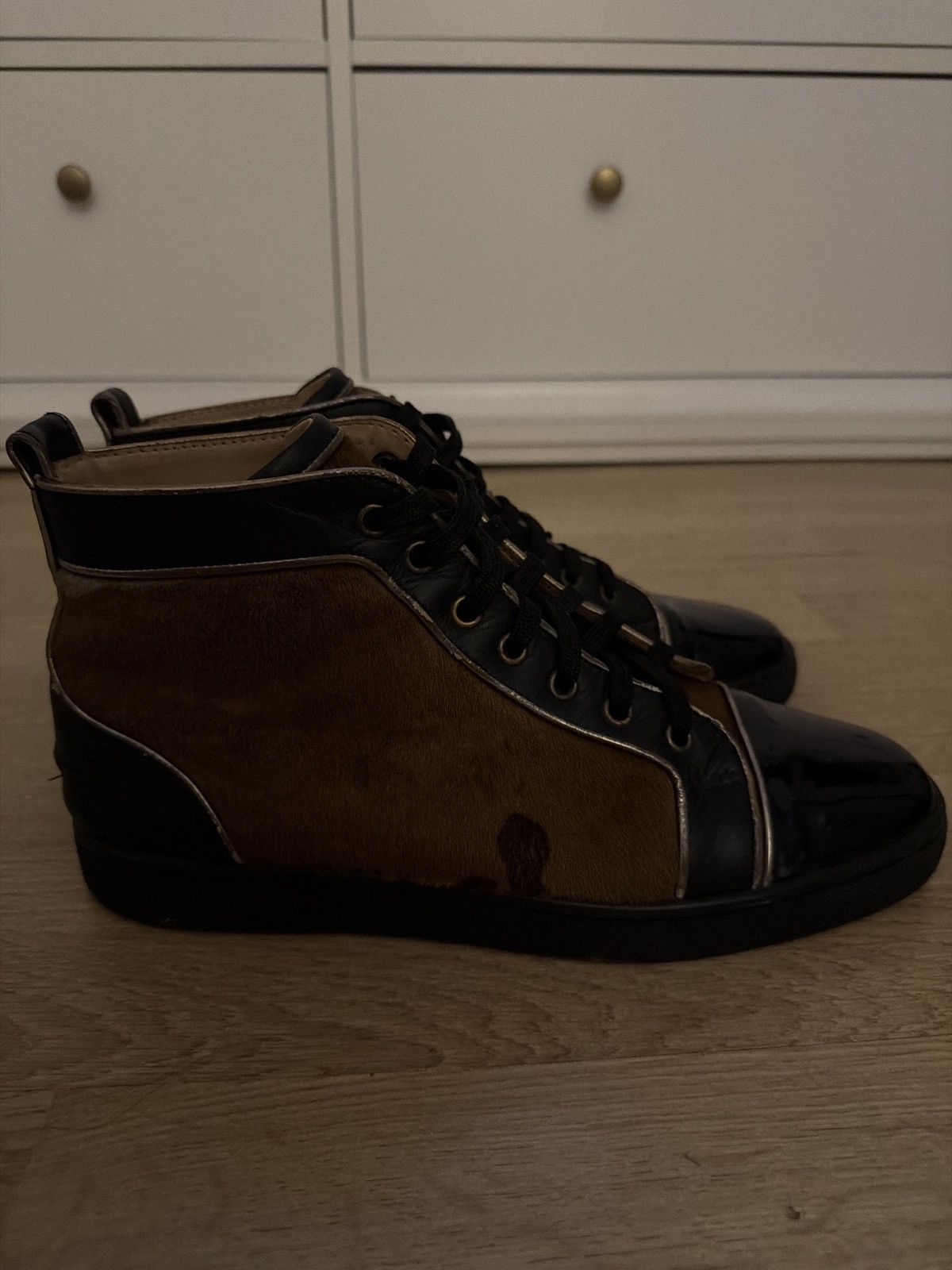 Christian Louboutin Hi top Louis Orlato Camo Pony Calfskin Size US 8 / EU 41 - 5 Thumbnail