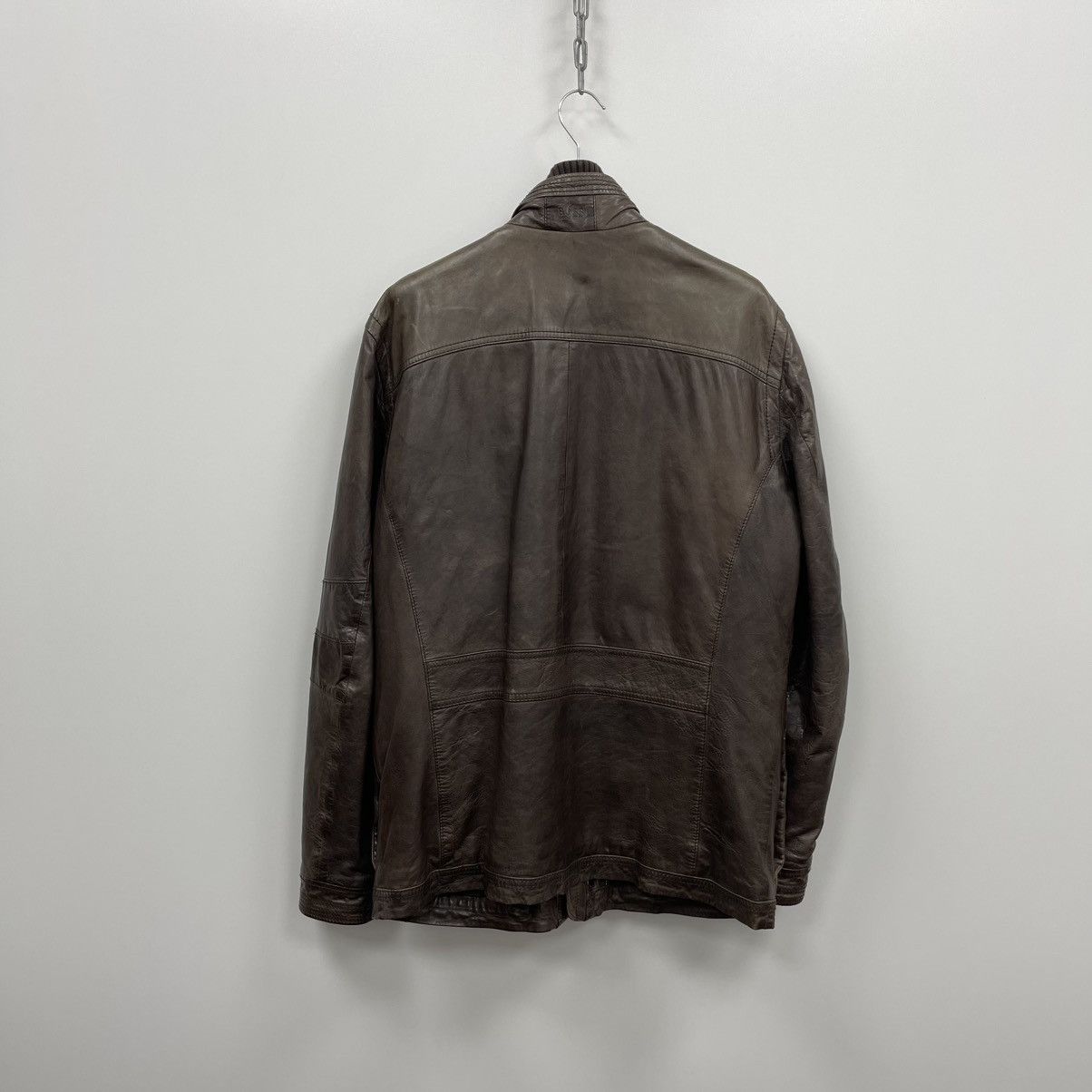 Hugo Boss Hugo Boss Noakh Lamb Leather Pocket Jacket Brown Size US M / EU 48-50 / 2 - 3 Thumbnail
