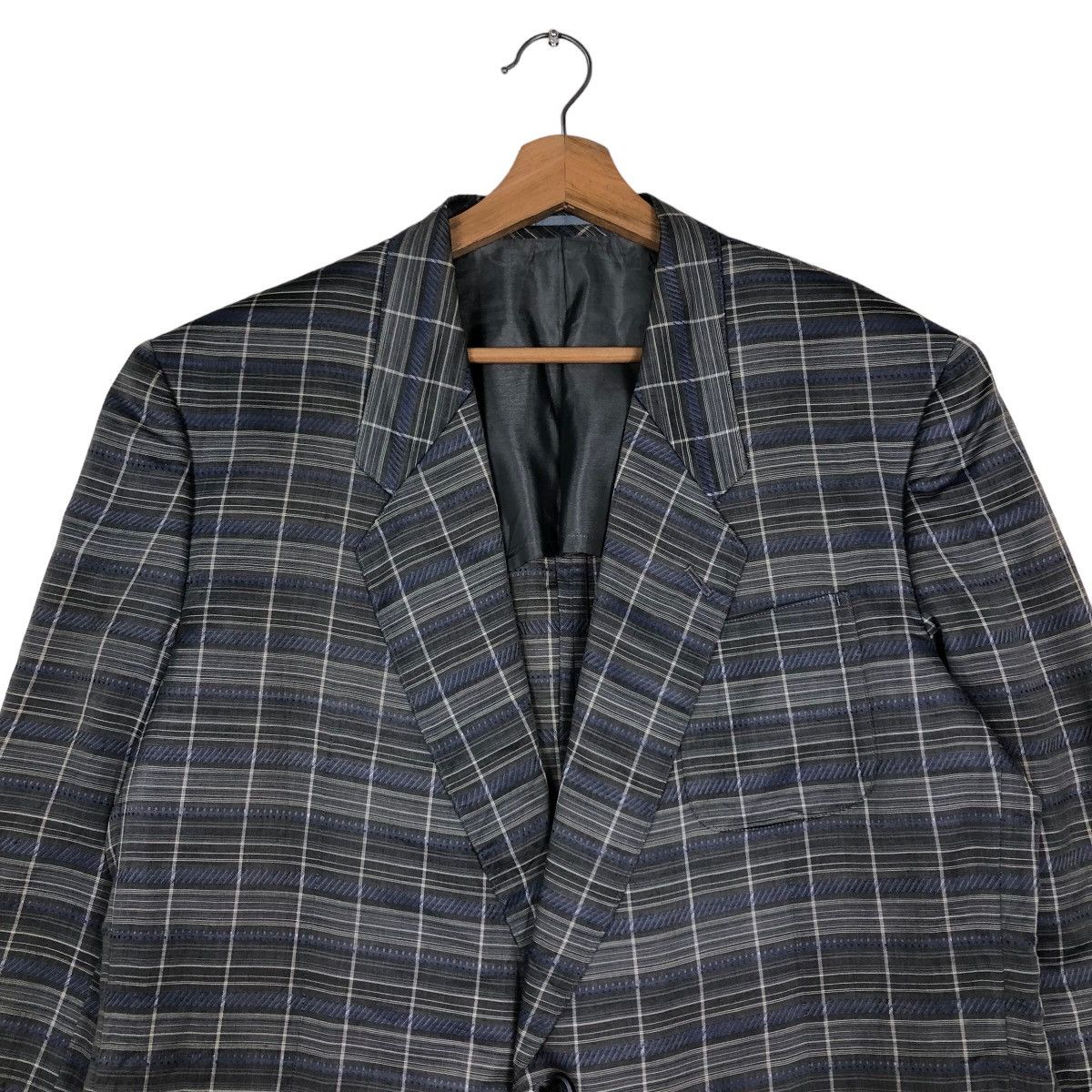 Japanese Brand 🔥Vintage Lanvin Paris Double Breast Tartan Design Coats Size US M / EU 48-50 / 2 - 3 Thumbnail