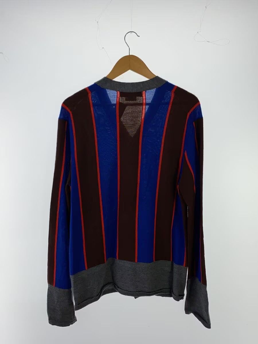 Comme des Garcons × Comme des Garcons Homme Deux Striped Wool Knit Cardigan Size US L / EU 52-54 / 3 - 2 Thumbnail