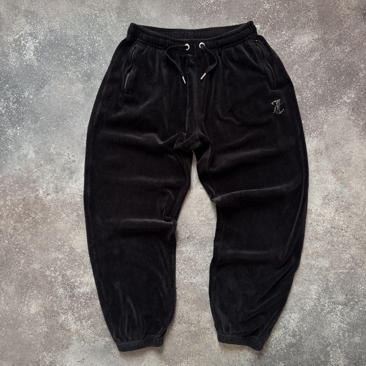 Juicy Couture Juicy Couture Y2K Sexy Glam Rhinestones Velour Track Pants Size 28" / US 6 / IT 42 - 2 Thumbnail