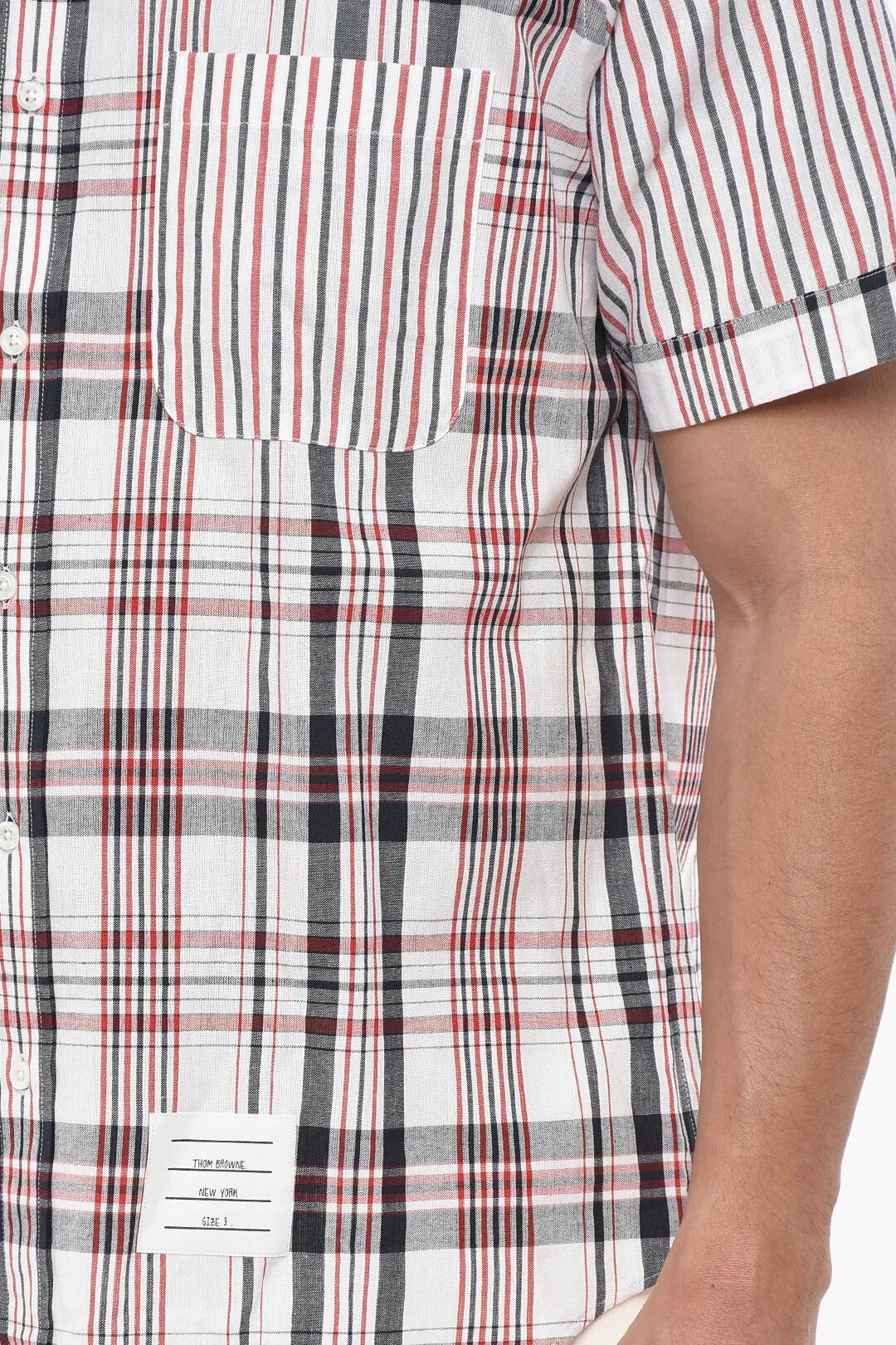 Thom Browne og1mm0426 Madras Short-Sleeve Shirt in Multicolor Size US L / EU 52-54 / 3 - 3 Thumbnail