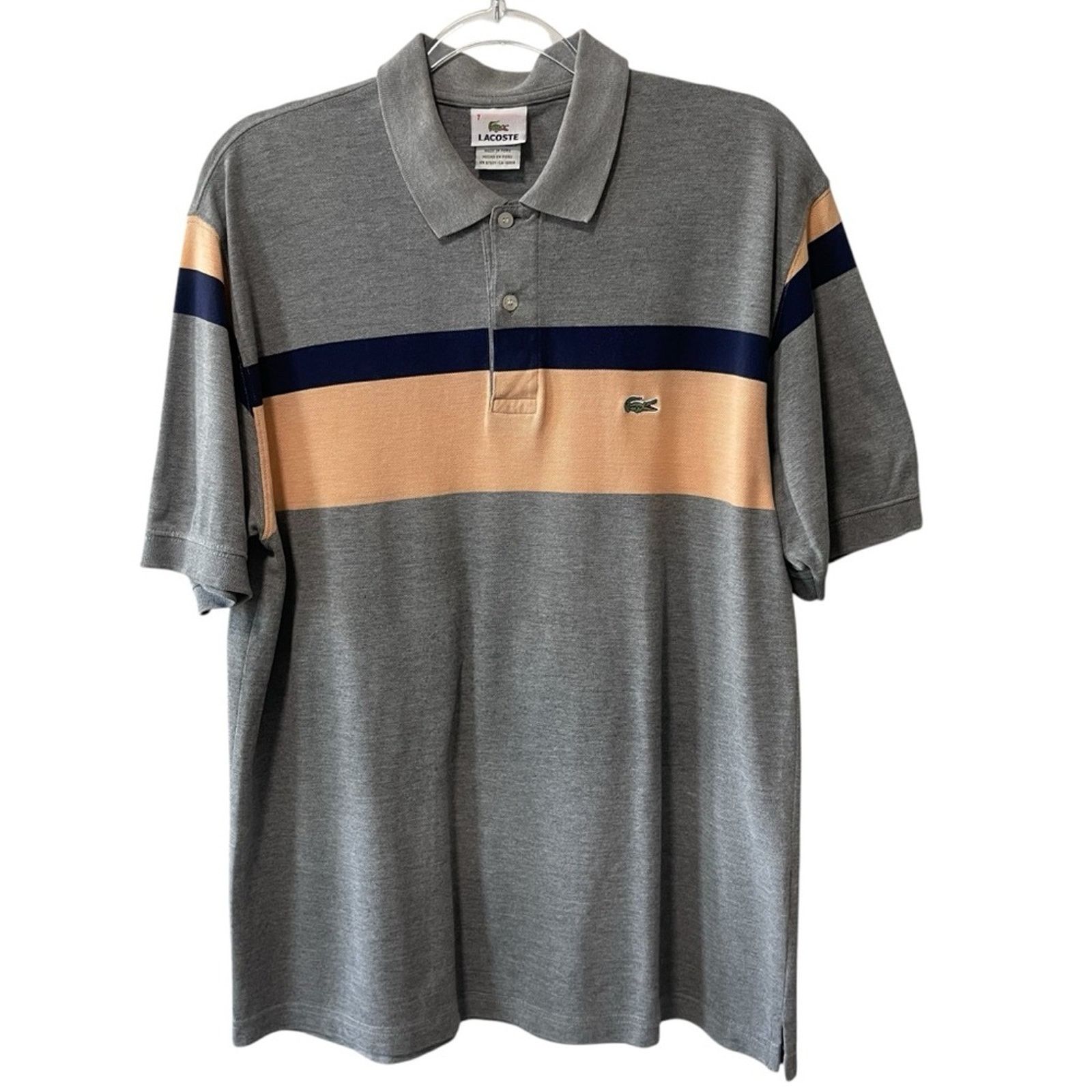 Lacoste Lacoste Men's Short Sleeve Polo Shirt LF Gray Size 7 XXL Size US XXL / EU 58 / 5 - 7 Thumbnail