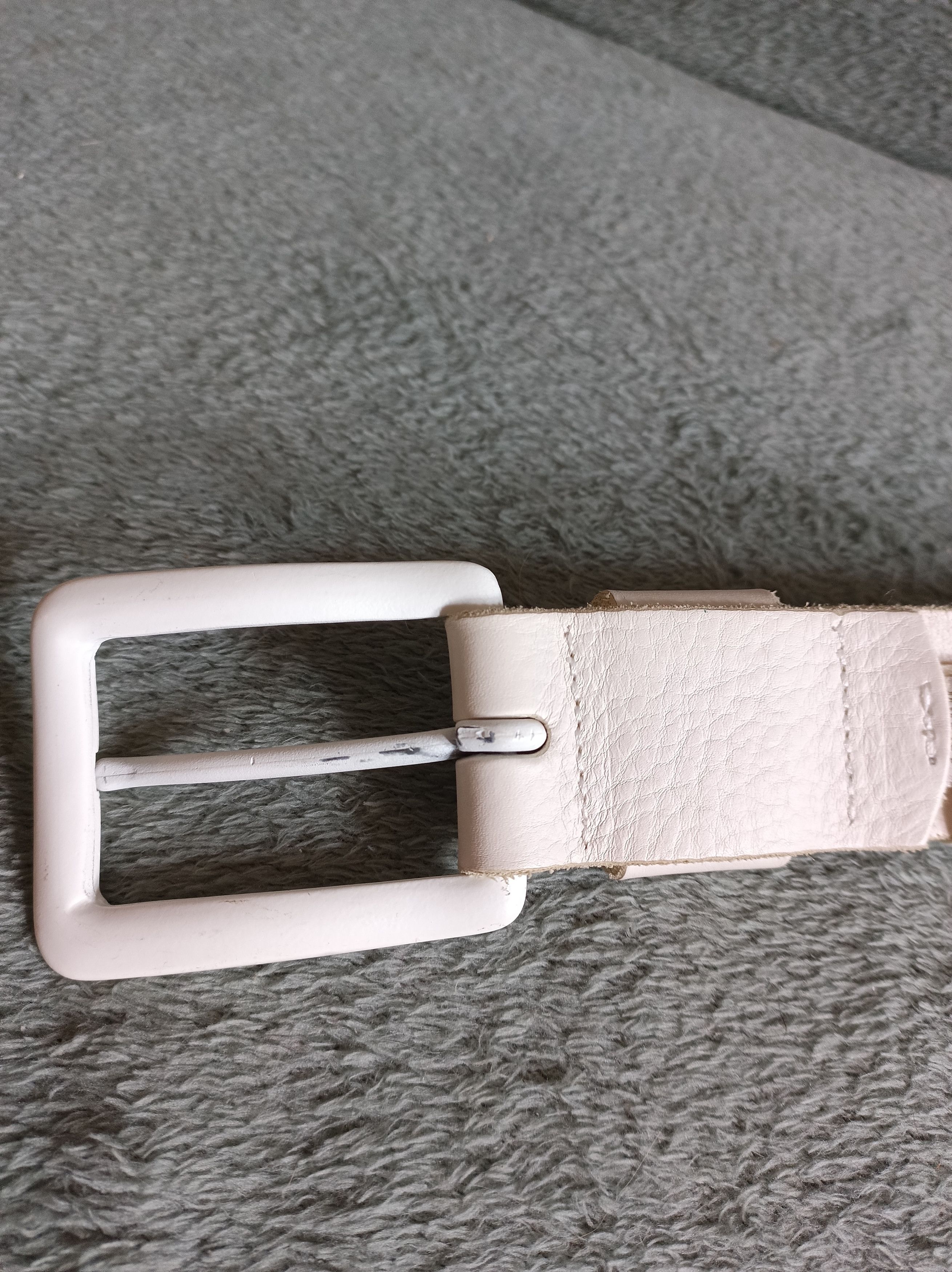 Diesel DIESEL Men's White Belt Leather Studded Size 100 Size 40 - 8 Thumbnail