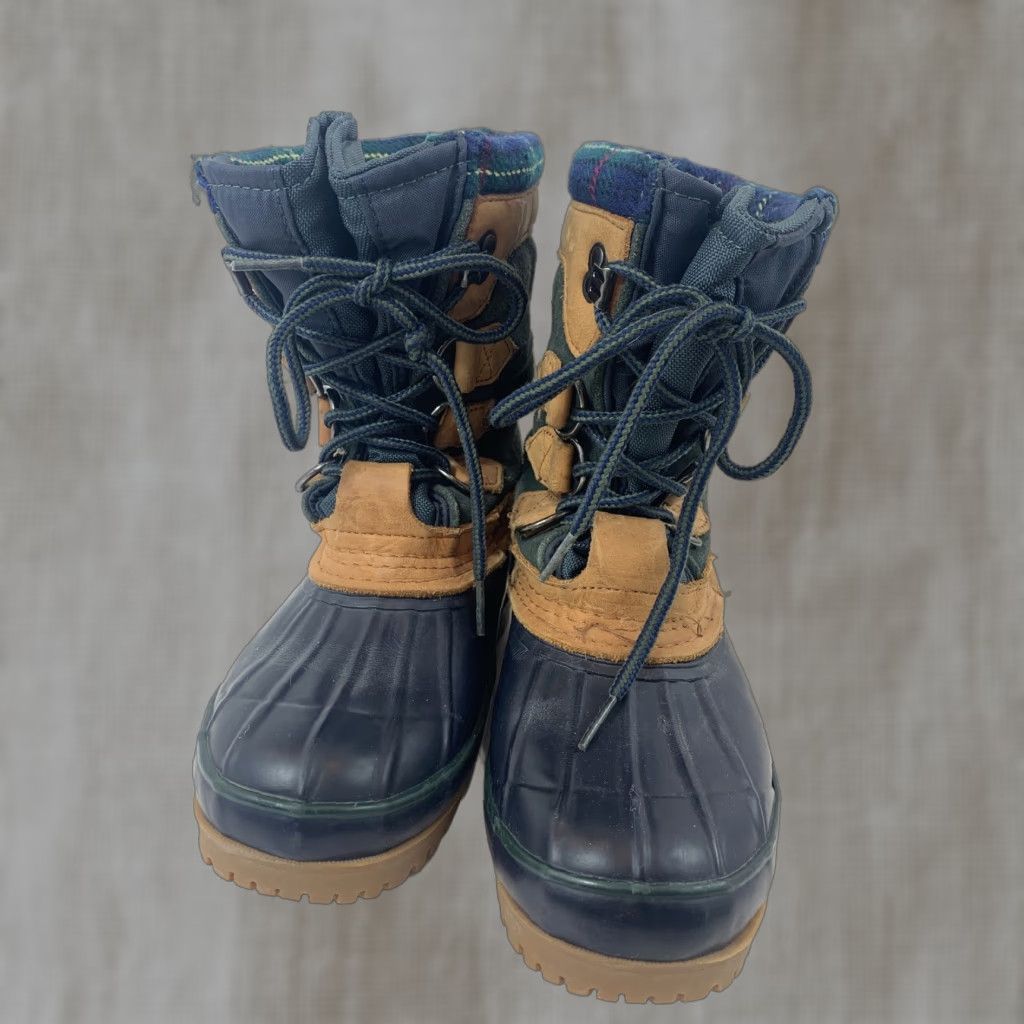 Eddie Bauer VINTAGE Eddie Bauer Duck Boot Lined Waterproof Womens Size 5 M Green Leather Rubber Mid-Calf Boots Size US 5 / IT 35 - 1 Thumbnail