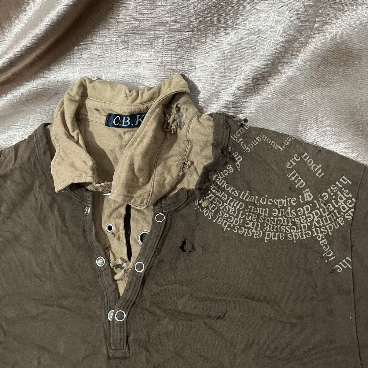 Japanese Brand Japanese Layered Distressed Tee Size US M / EU 48-50 / 2 - 2 Thumbnail