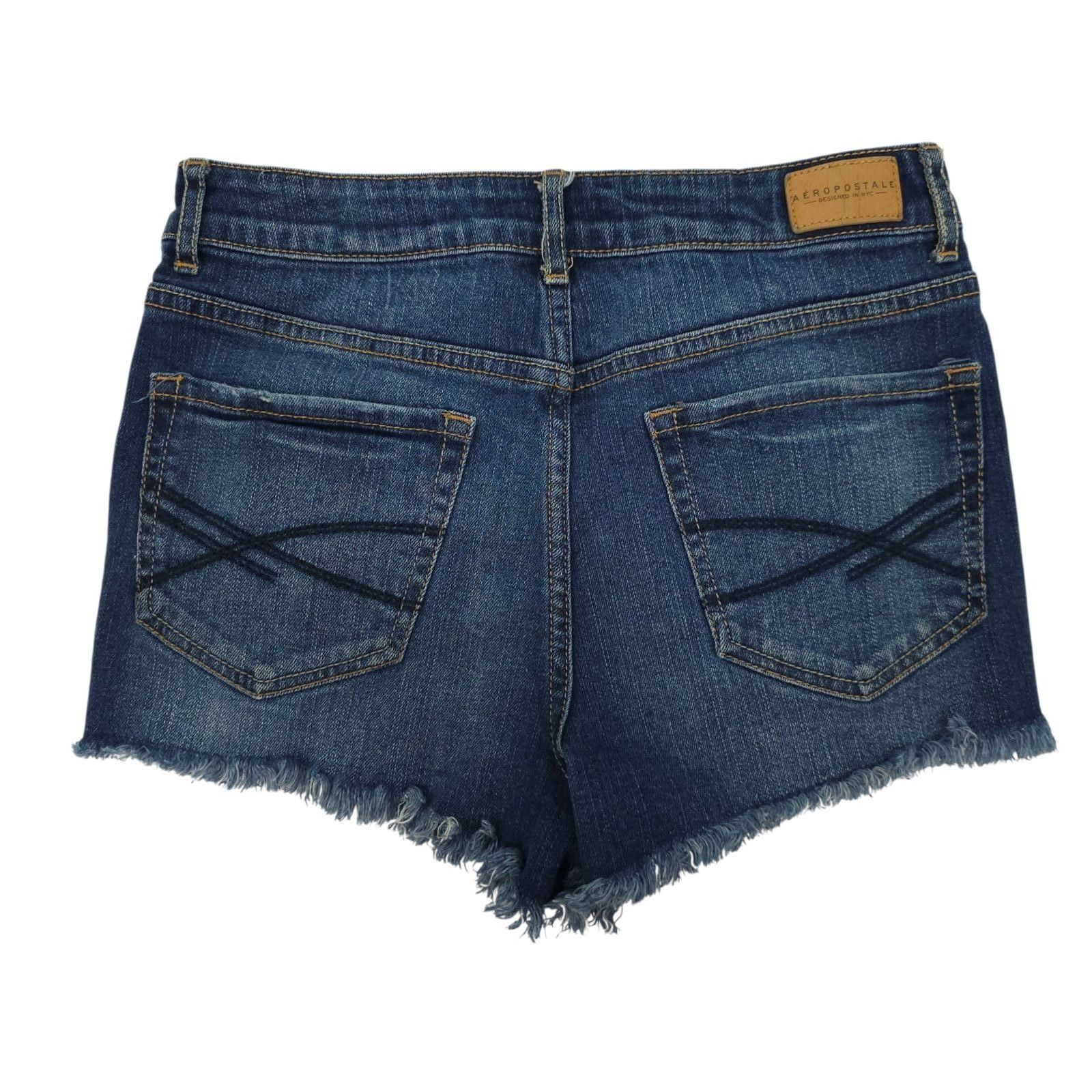 Aeropostale Aeropostale High Waisted Denim Shorts 4 Shorty Distressed Size 27" / US 4 / IT 40 - 2 Thumbnail