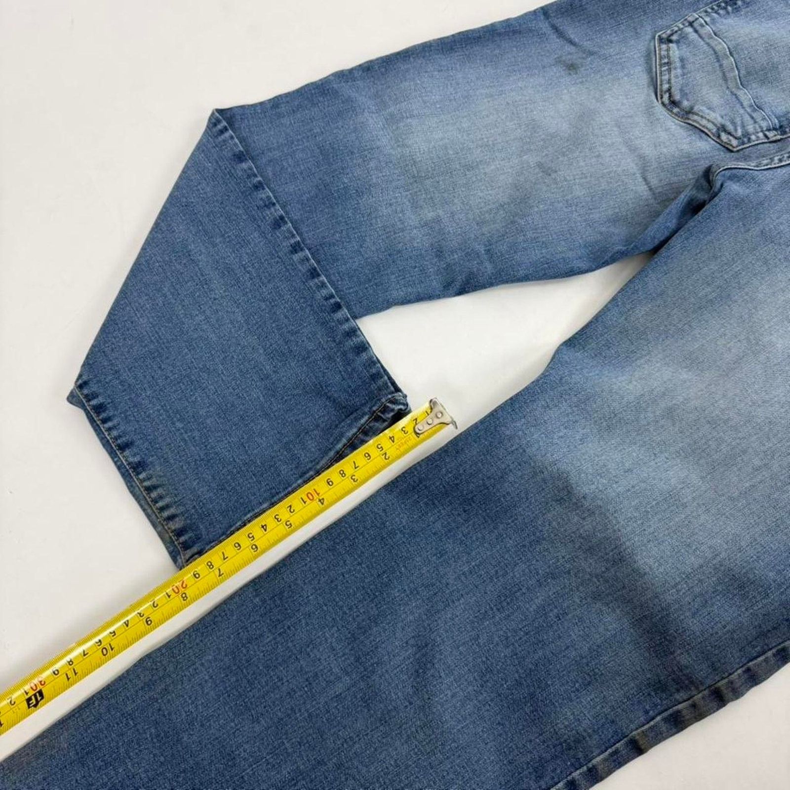 Ecko Unltd. × JNCO × Vintage Vintage y2k baggy wide leg faded stonewash embroidered jeans Size US 34 / EU 50 - 4 Thumbnail