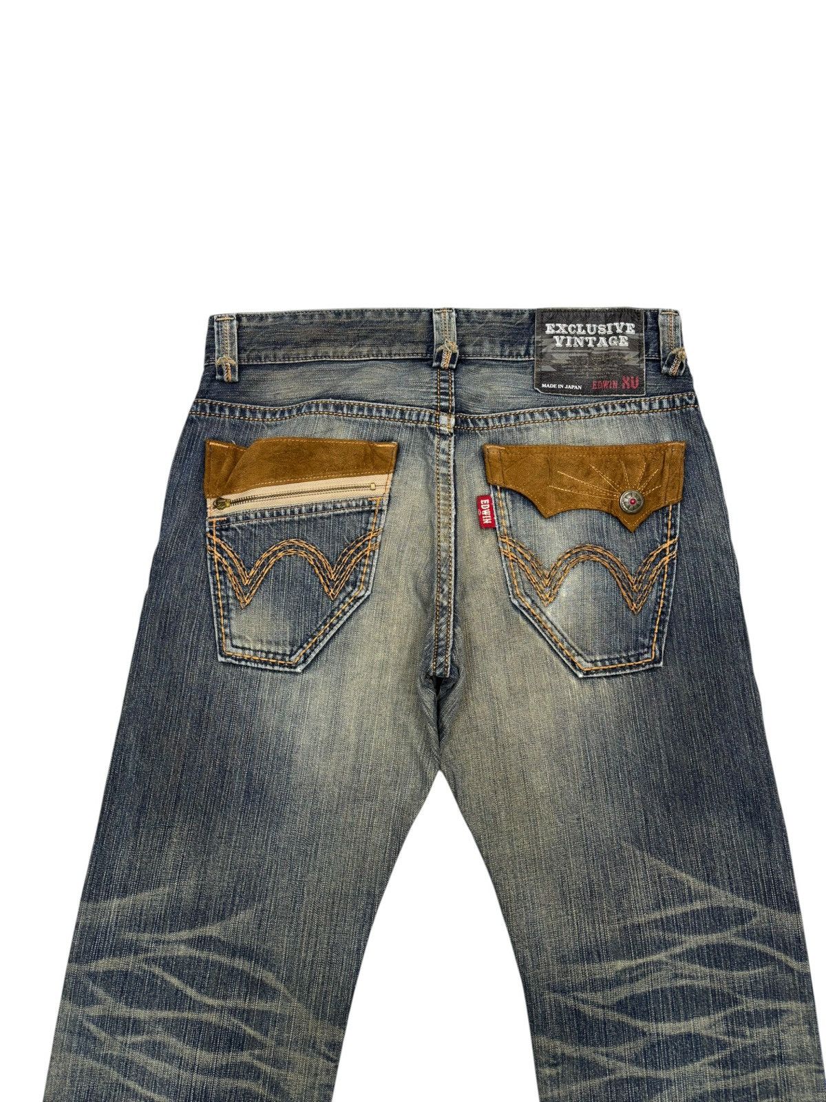 Kapital 🔥EDWIN EXCLUSIVE VINTAGE MUD WASH RUSTY JEANS DISTRESSED Size US 34 / EU 50 - 6 Thumbnail