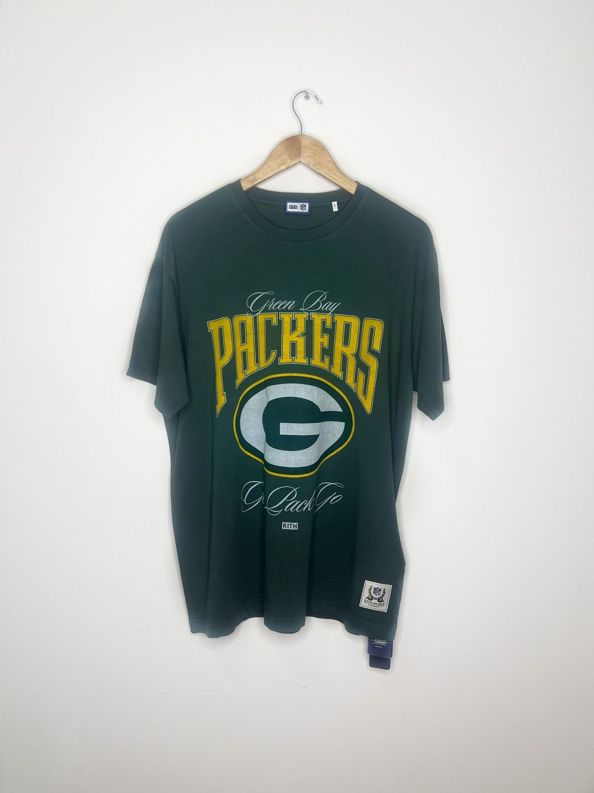 image of Kith x Nfl Packers Vintage Tee Stadium With Tags in Green, Men's (Size Large)