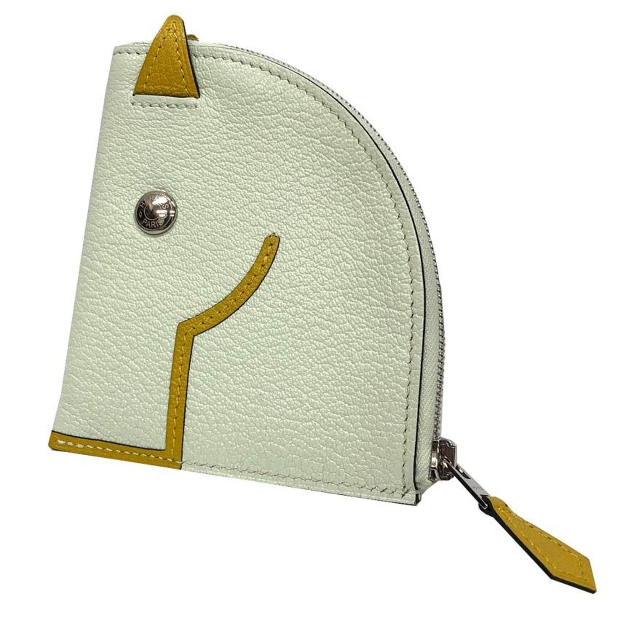 Hermes HERMES Coin Case Paddock Wallet Vert Fizz x Cumin Chevre Mysore U Stamp 2022 Horse Size ONE SIZE - 1 Thumbnail