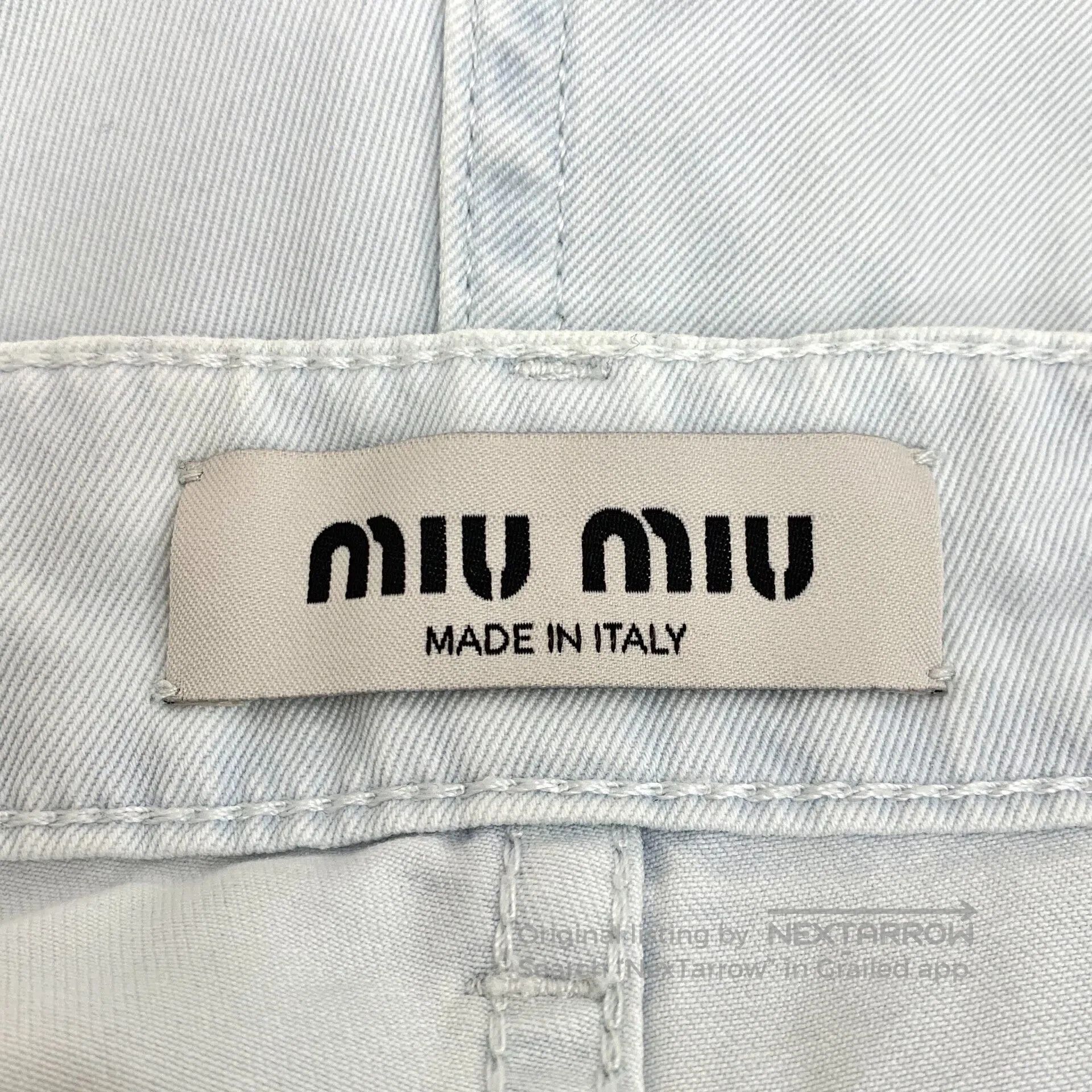 Miu Miu Miu Miu Light blue cotton casual straight-leg denim long p Size 24" / US 00 / IT 34 - 6 Thumbnail