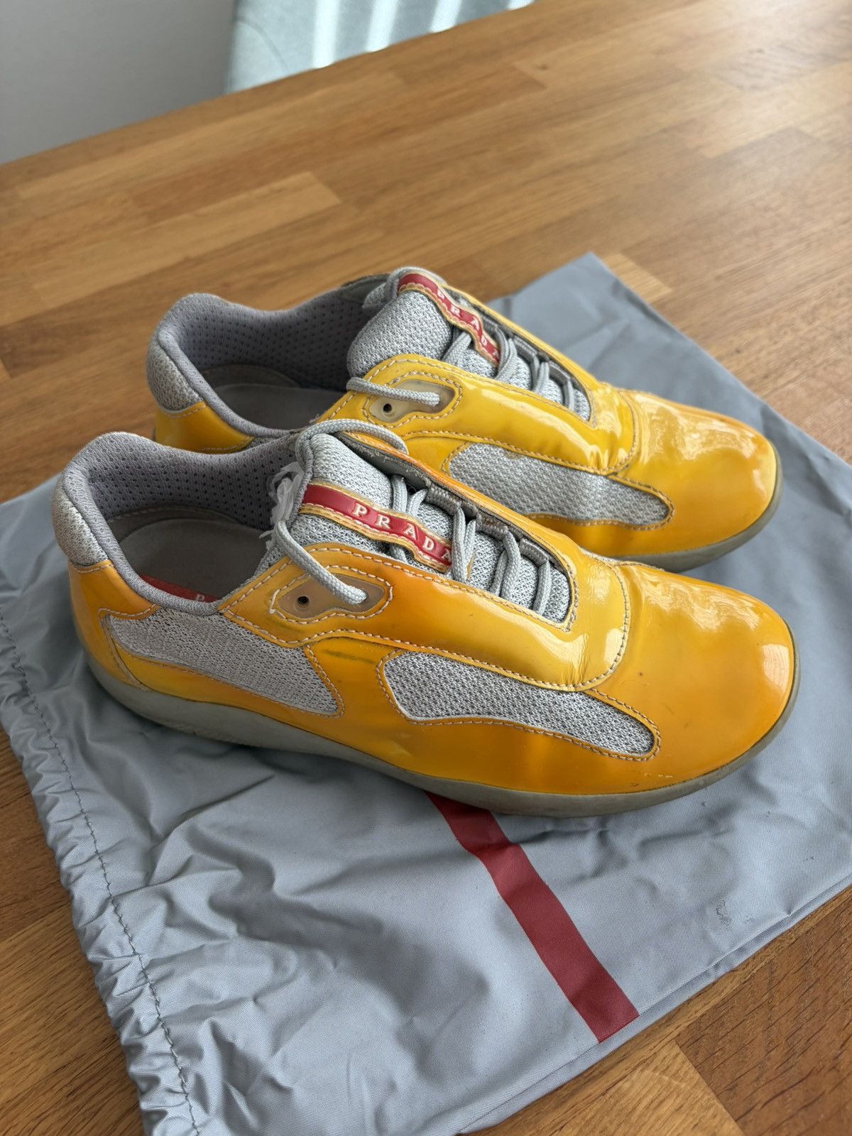 Prada Archival Prada America's Cup yellow sneakers 34 Size US 4 / IT 34 - 15 Thumbnail