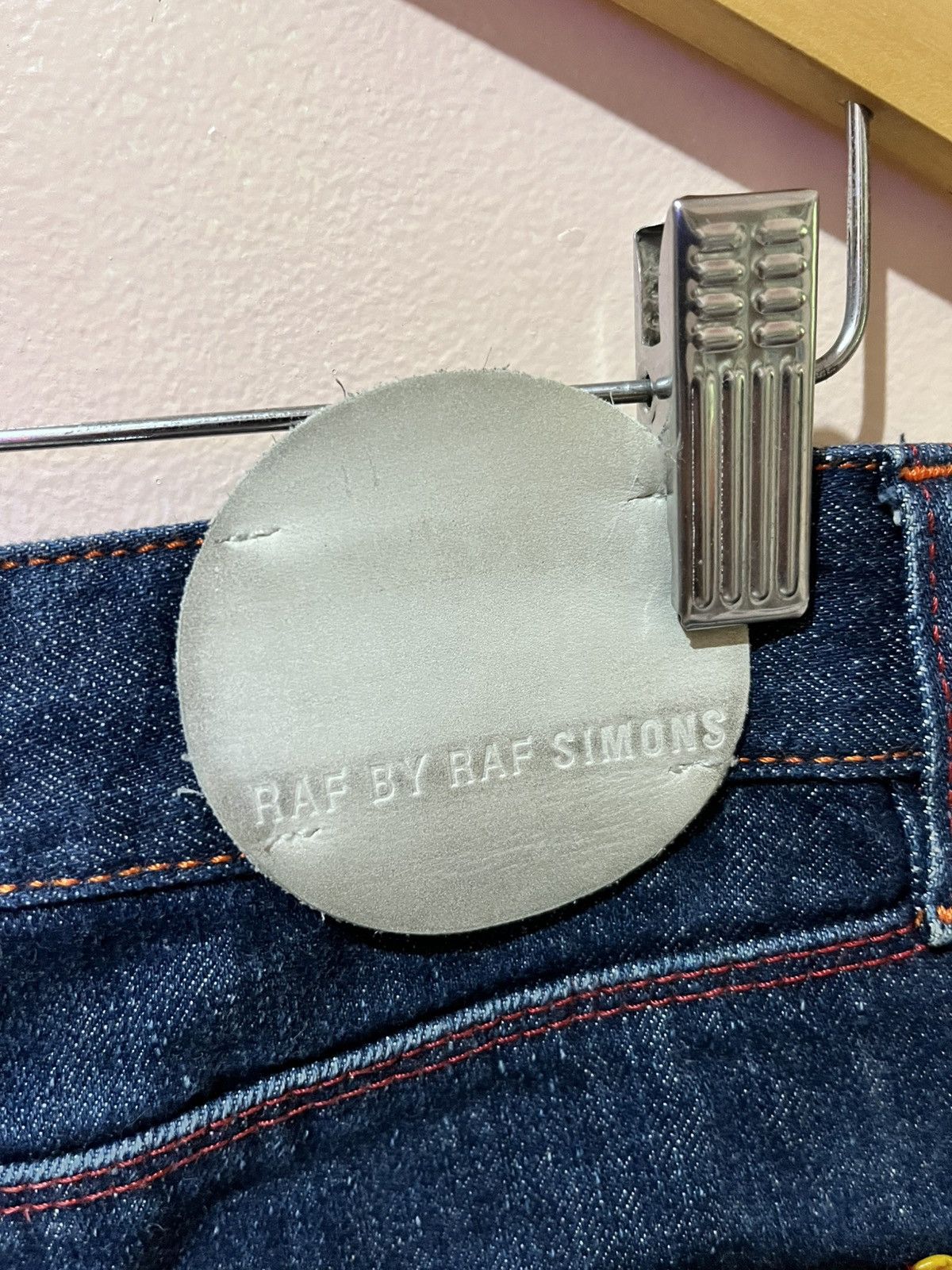 Raf by Raf Simons Raf By Raf Simons - Yellow Patent Back Pockets - Jeans Size US 30 / EU 46 - 10 Thumbnail