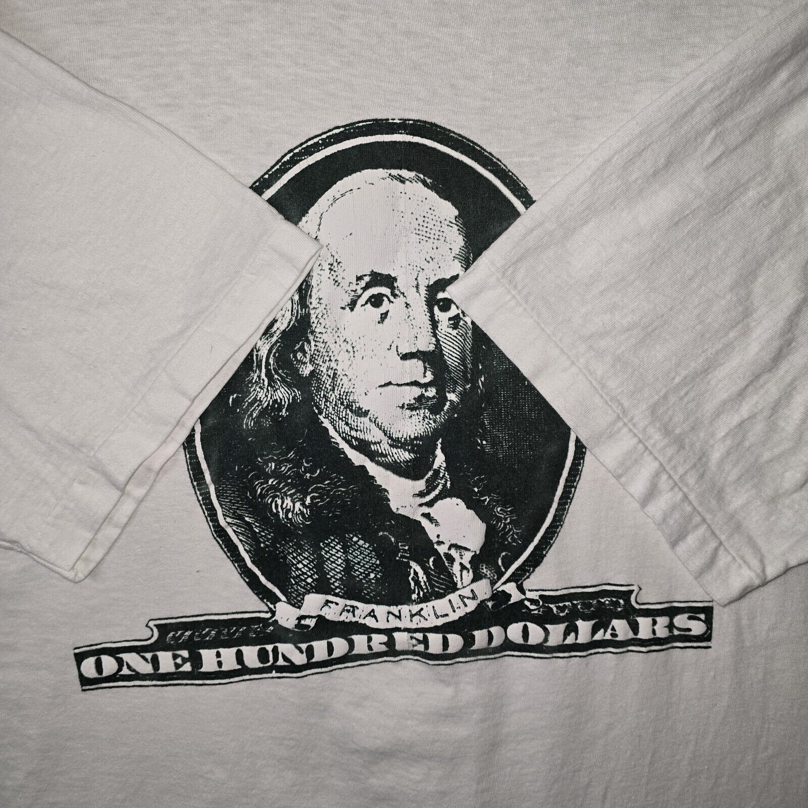 Vintage Vintage Benjamin Franklin 100 Hundred Dollar 90s Shirt XL Size US XL / EU 56 / 4 - 5 Thumbnail