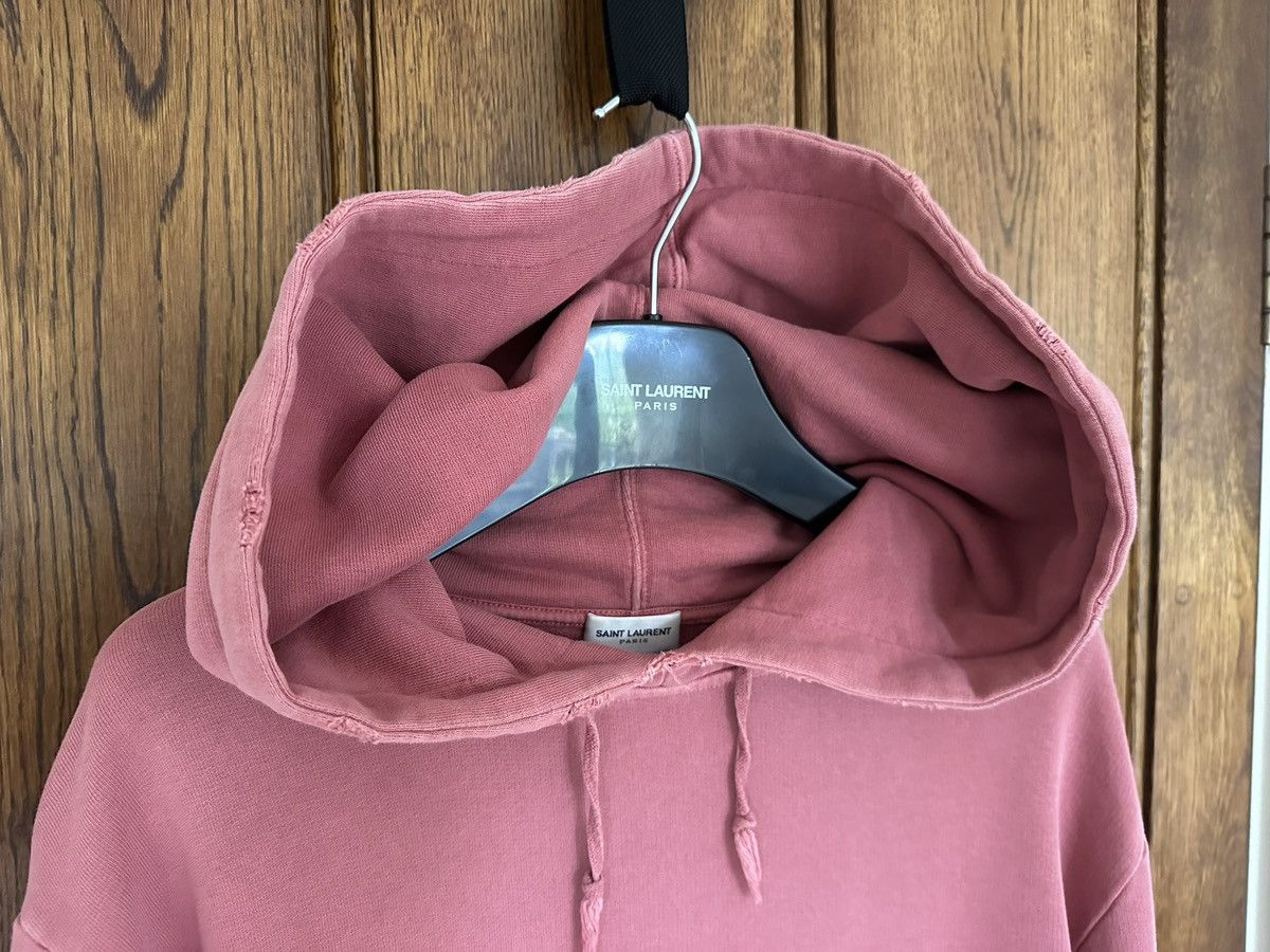 Saint Laurent Paris Saint Laurent Rive Gauche logo distressed hoodie $990 Size US XS / EU 42 / 0 - 9 Thumbnail