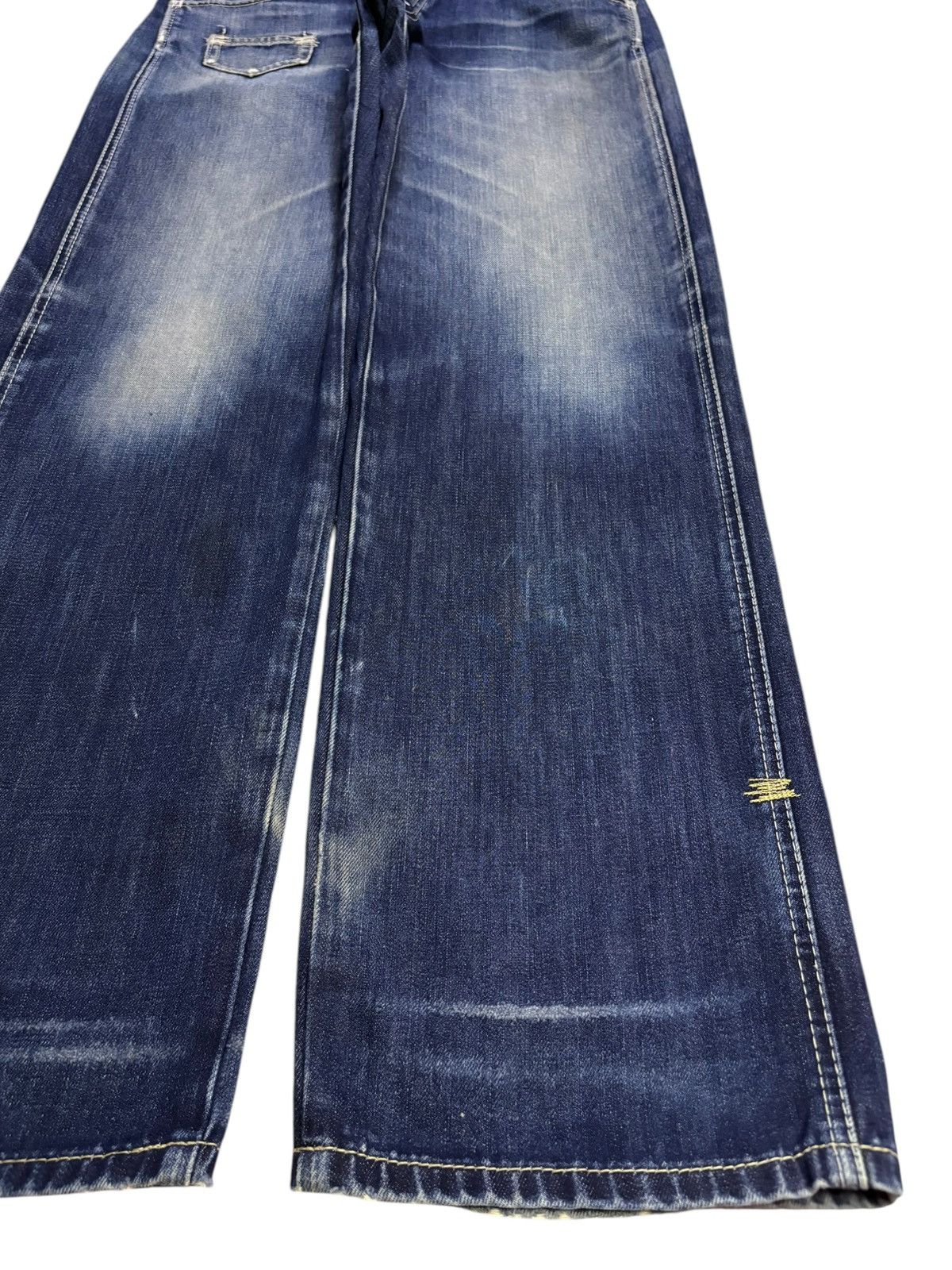 LVC × Levi's × Levi's Vintage Clothing Vintage 90s Levis 503 Mud Distressed Ripped Loose Baggy Jean Size US 33 - 7 Thumbnail