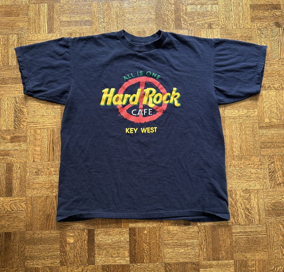 Hard Rock Cafe Vintage 90s Hard Rock Cafe Peace Sign Graphic Tee Size US XL / EU 56 / 4 - 1 Thumbnail