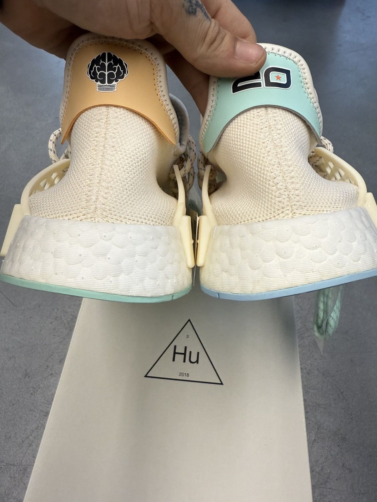 Adidas × Pharrell 2018 Adidas NMD Hu Pharrell Nerd Chalk White 1 of 14 Sample Size US 11 / EU 44 - 7 Thumbnail